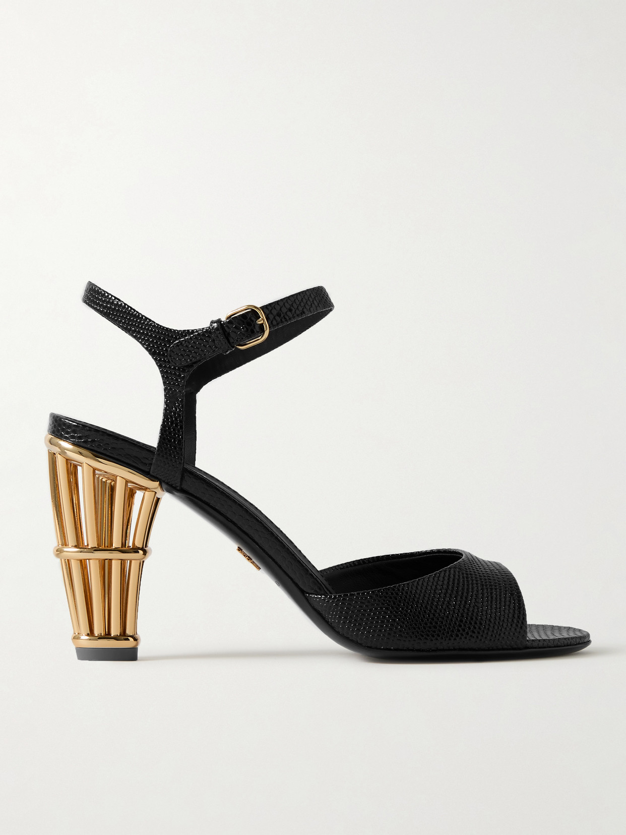 Ferragamo Salvatore Ferragam Cage Heeled Sandals In Black