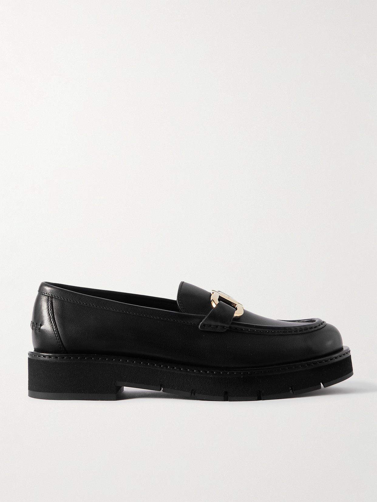 Ferragamo Maryan Leather Loafers In Black