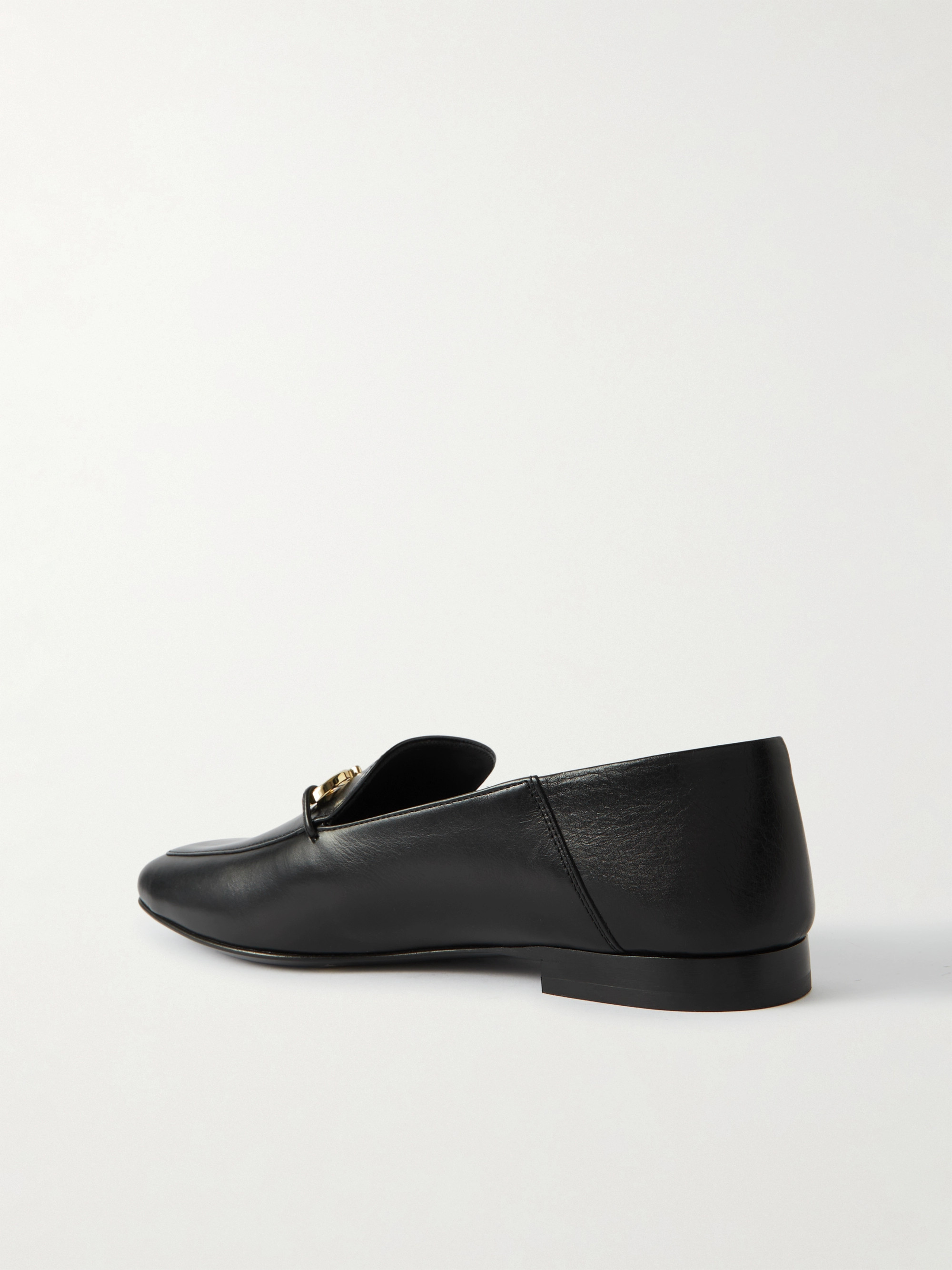 Ferragamo Louis collapsible-heel embellished leather loafers