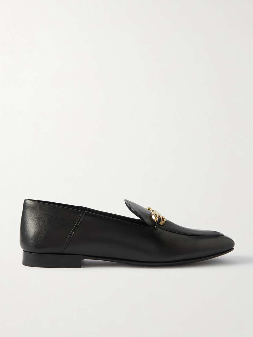 Ferragamo Louis Collapsible-heel Embellished Leather Loafers