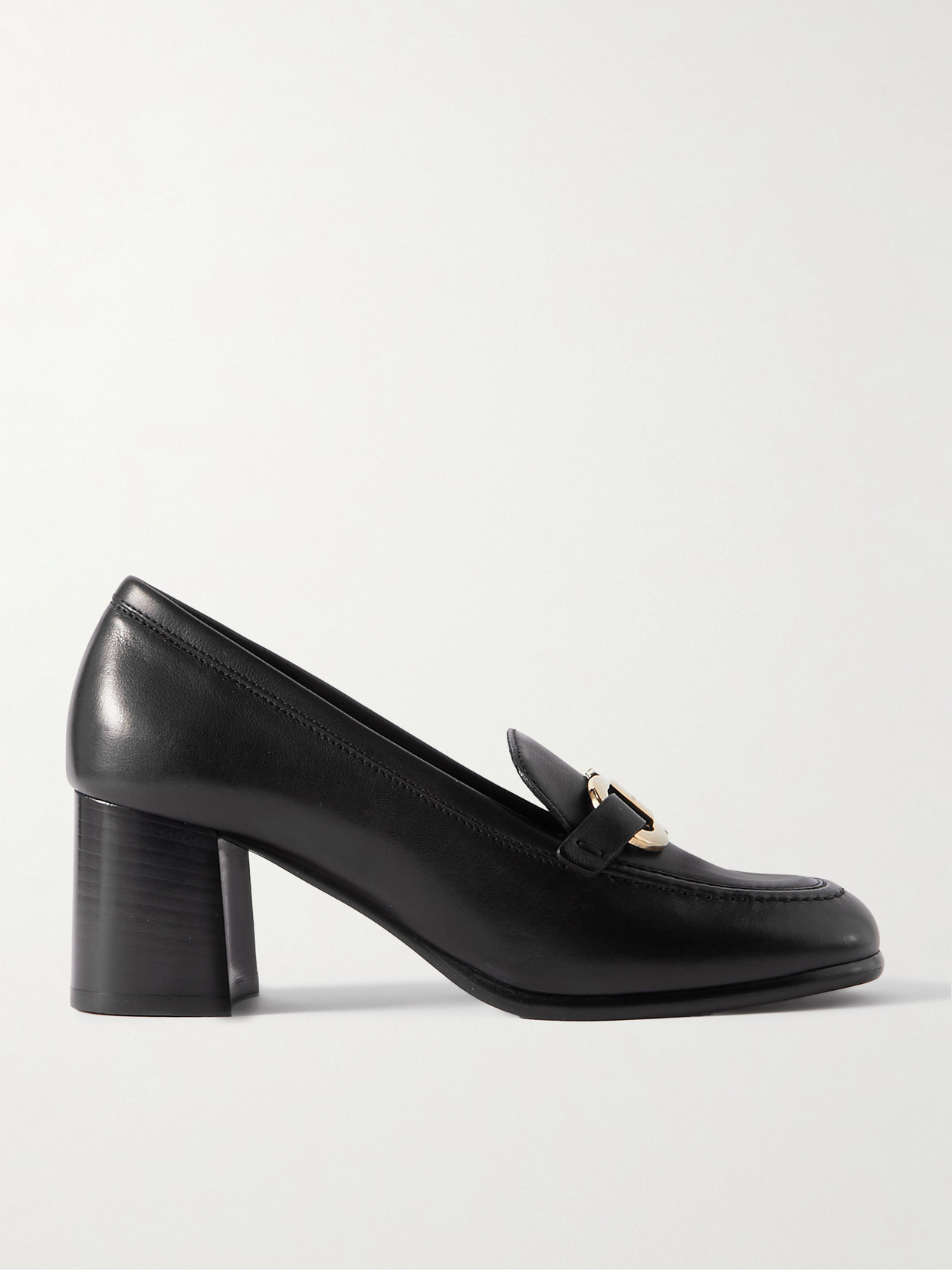 Shop Ferragamo Marlena Embellished Leather Loafers In Black