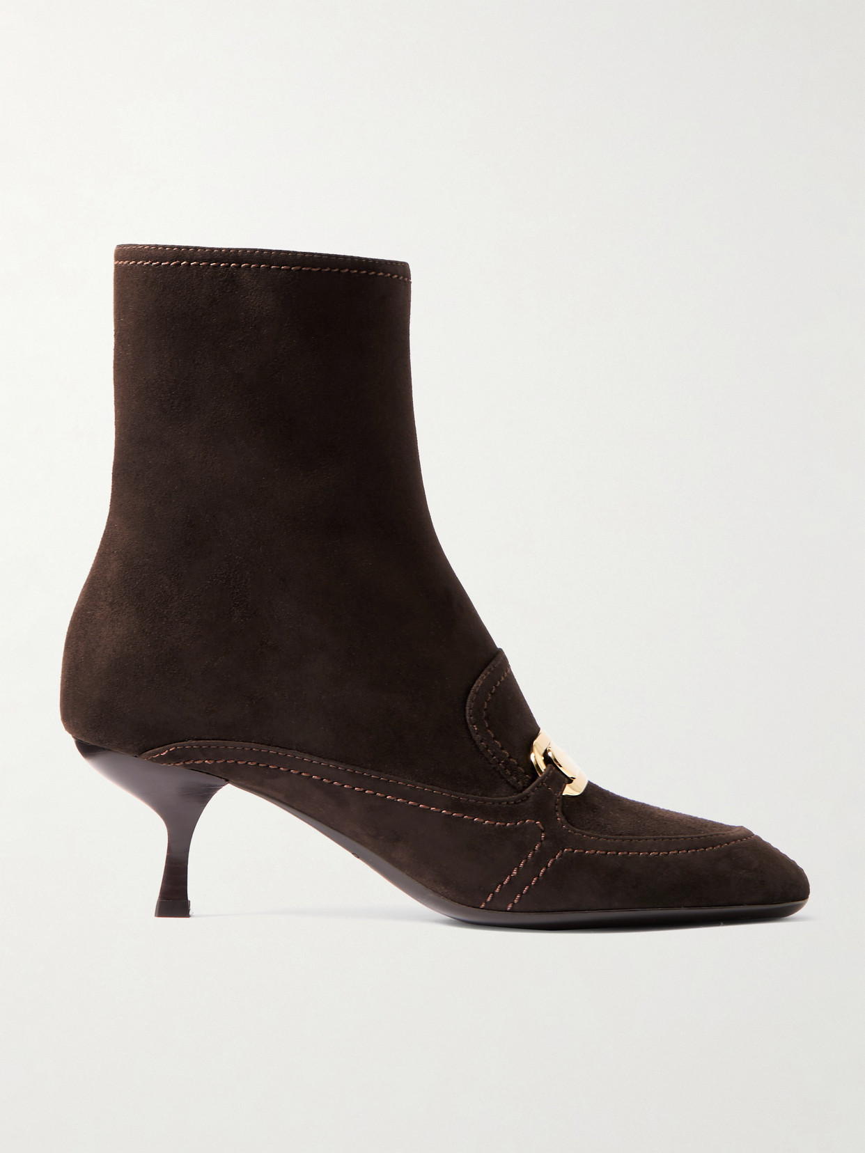 Ferragamo - Cornelya Suede Ankle Boots - Brown