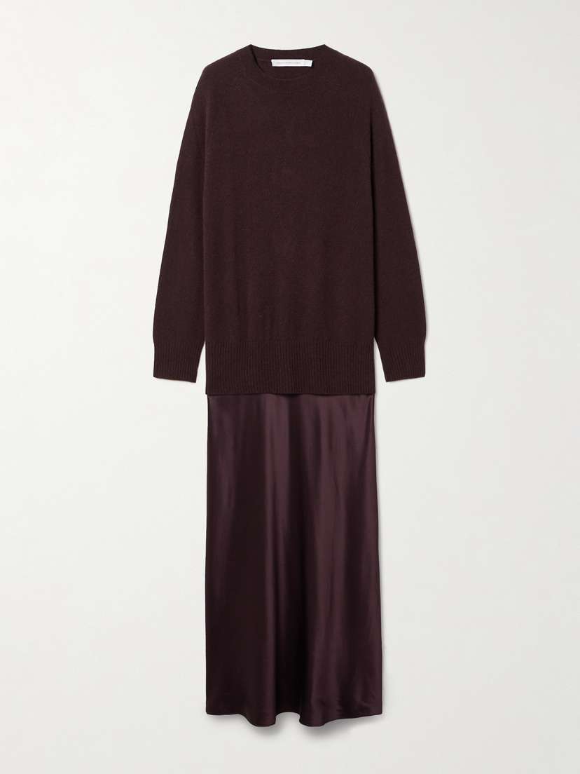 Christopher Esber Monument Cashmere And Silk-satin Maxi Dress