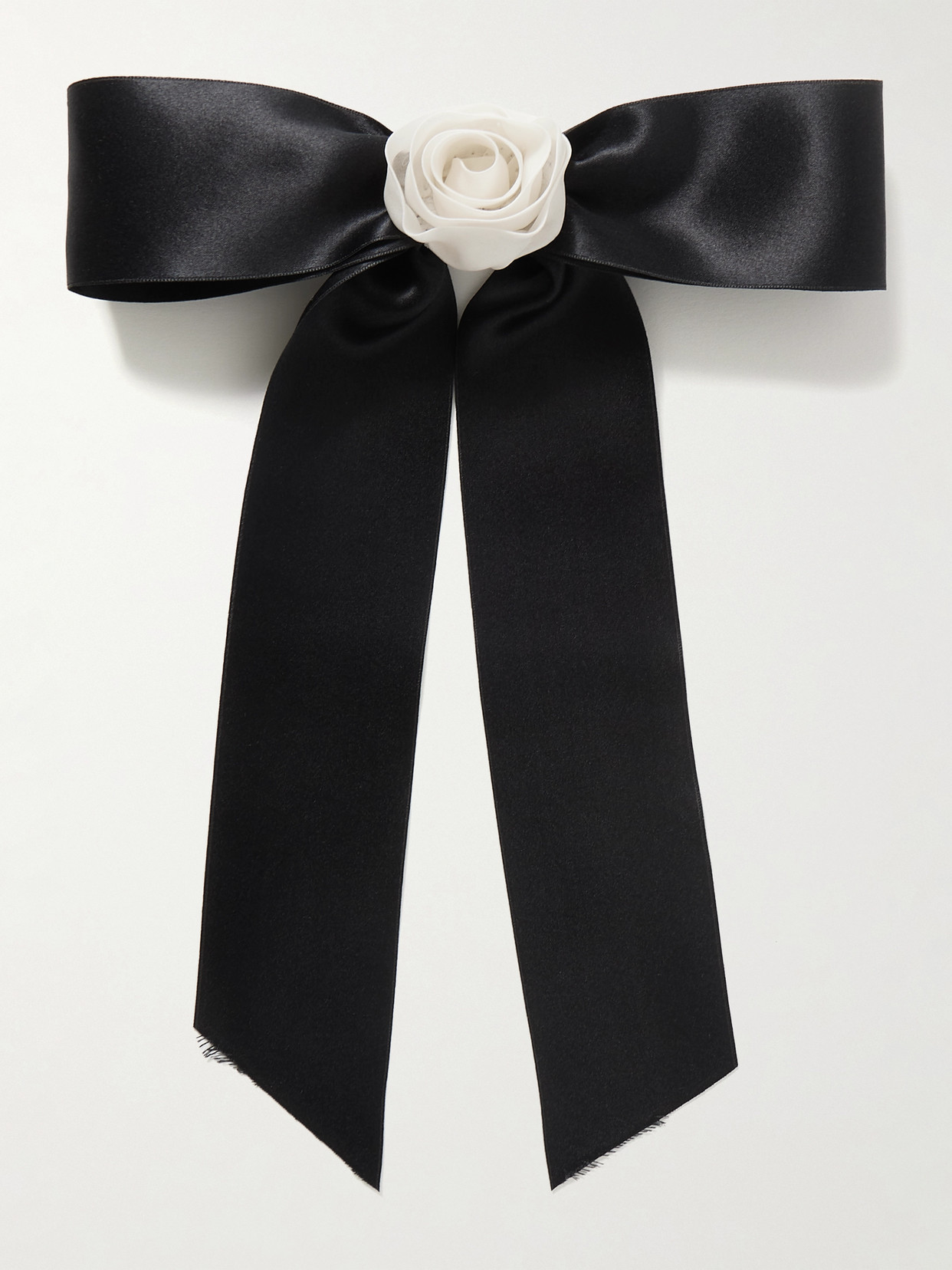 Jennifer Behr - Satin Bow Hair Clip - Black