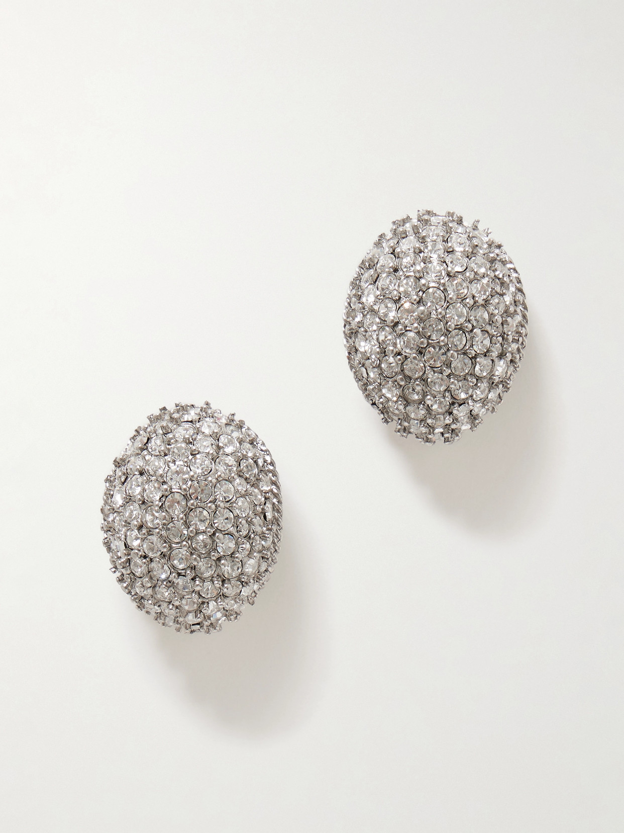 Jennifer Behr - Tinsel Rhodium-plated Crystal Earrings - Silver