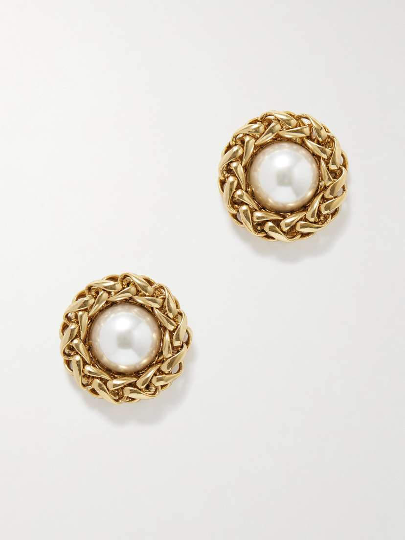 Jennifer Behr Marit Gold-plated Faux Pearl Earrings