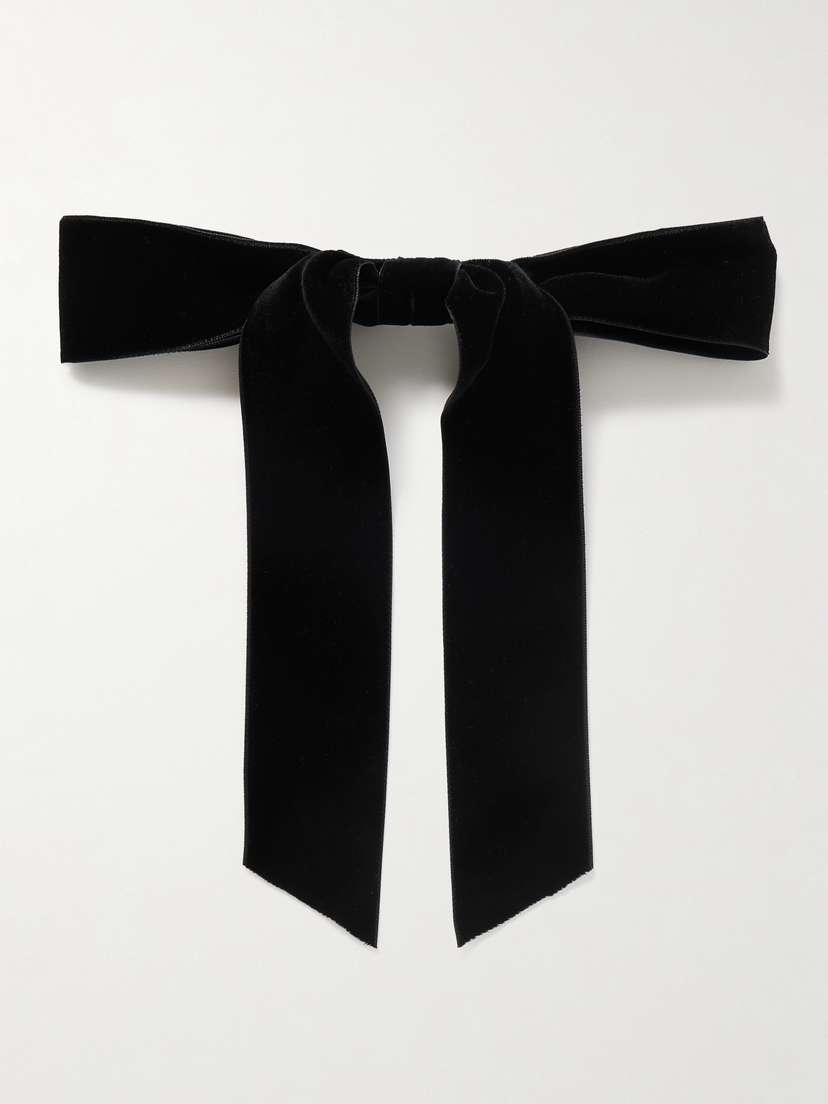 Jennifer Behr Adley Velvet Bow Hair Clip
