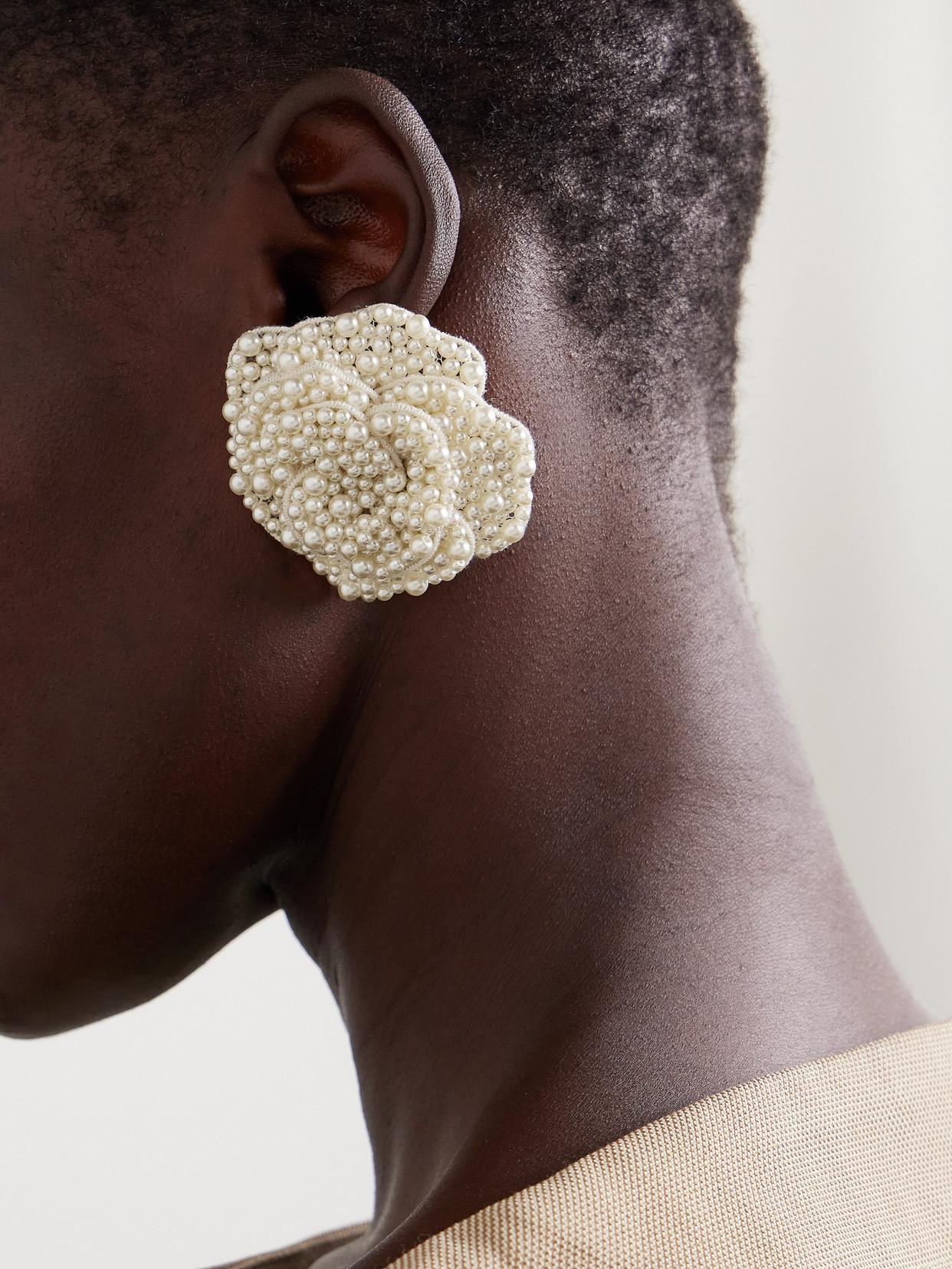 Jennifer Behr Muriel Gold-plated Faux Pearl Earrings In Cream
