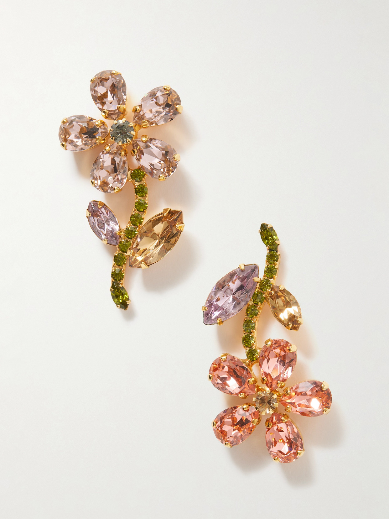 Jennifer Behr Dorian Gold-plated Crystal Earrings In Multi
