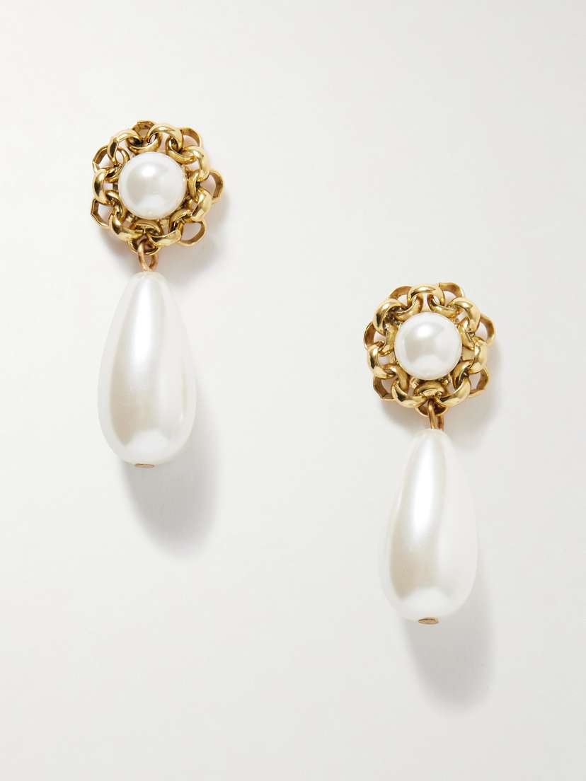 Jennifer Behr Luella Gold-plated And Faux Pearl Earrings