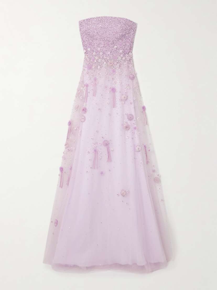 Georges Hobeika Embellished Tulle Gown