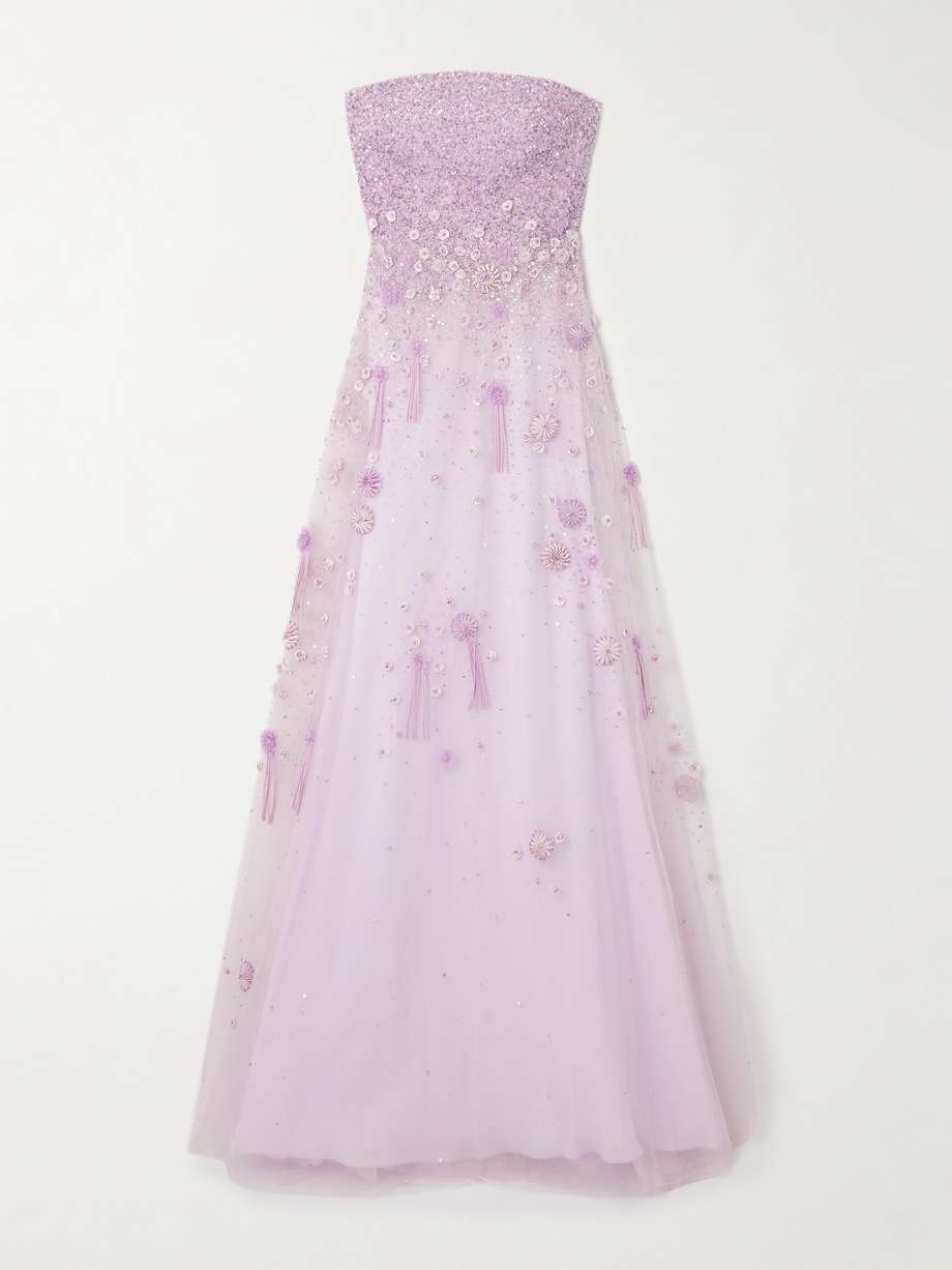 embellished tulle gown