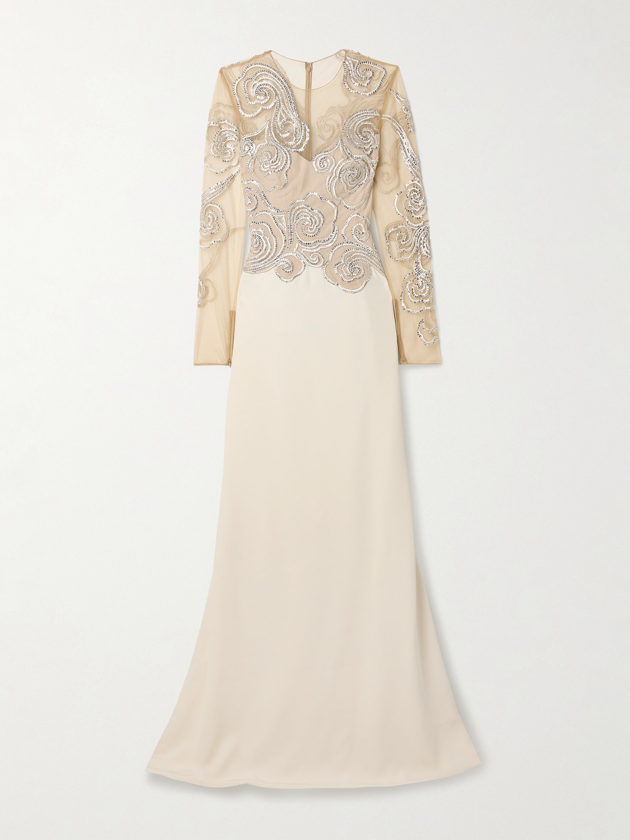 Georges Hobeika - Crystal-embellished Tulle And Faille Gown - Ivory