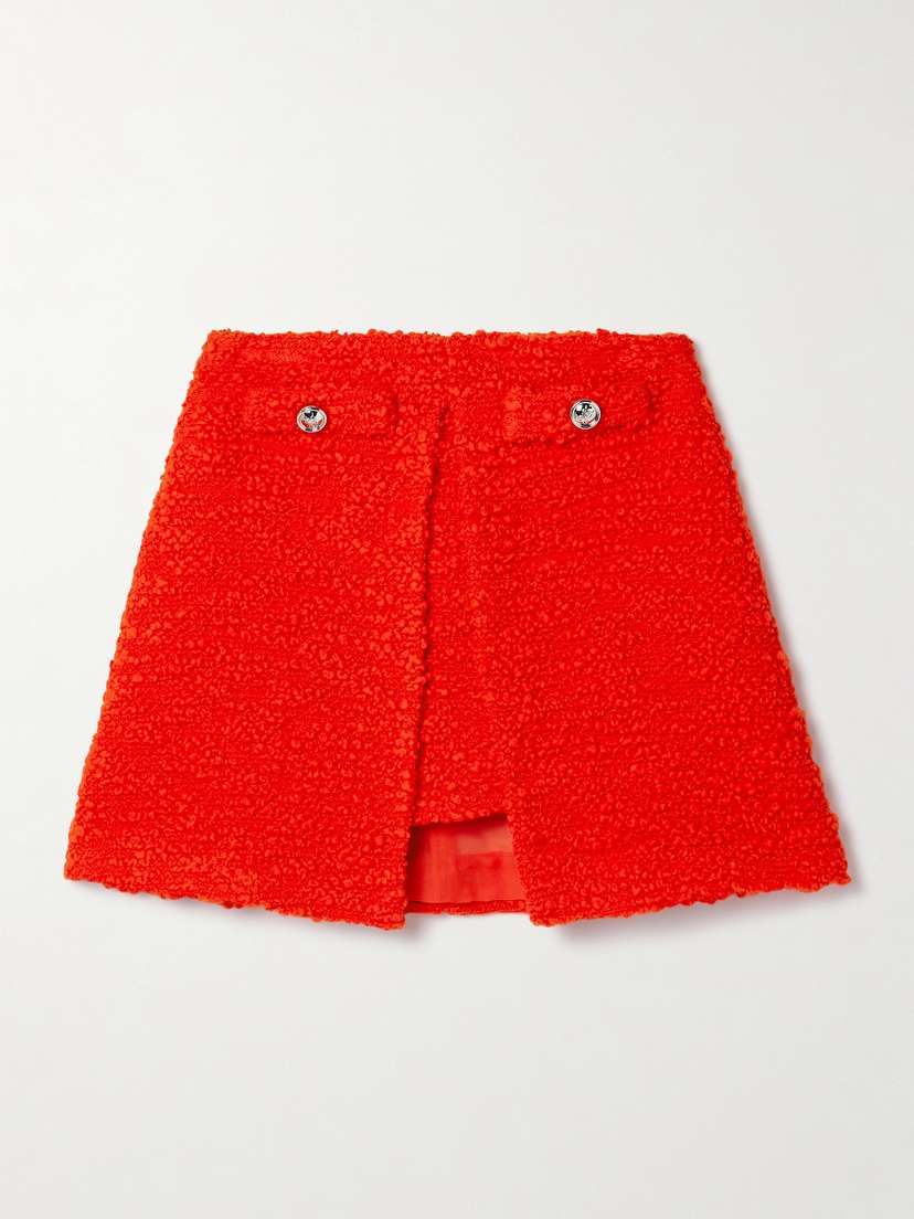 Giambattista Valli Layered Wool-blend Tweed Mini Skirt