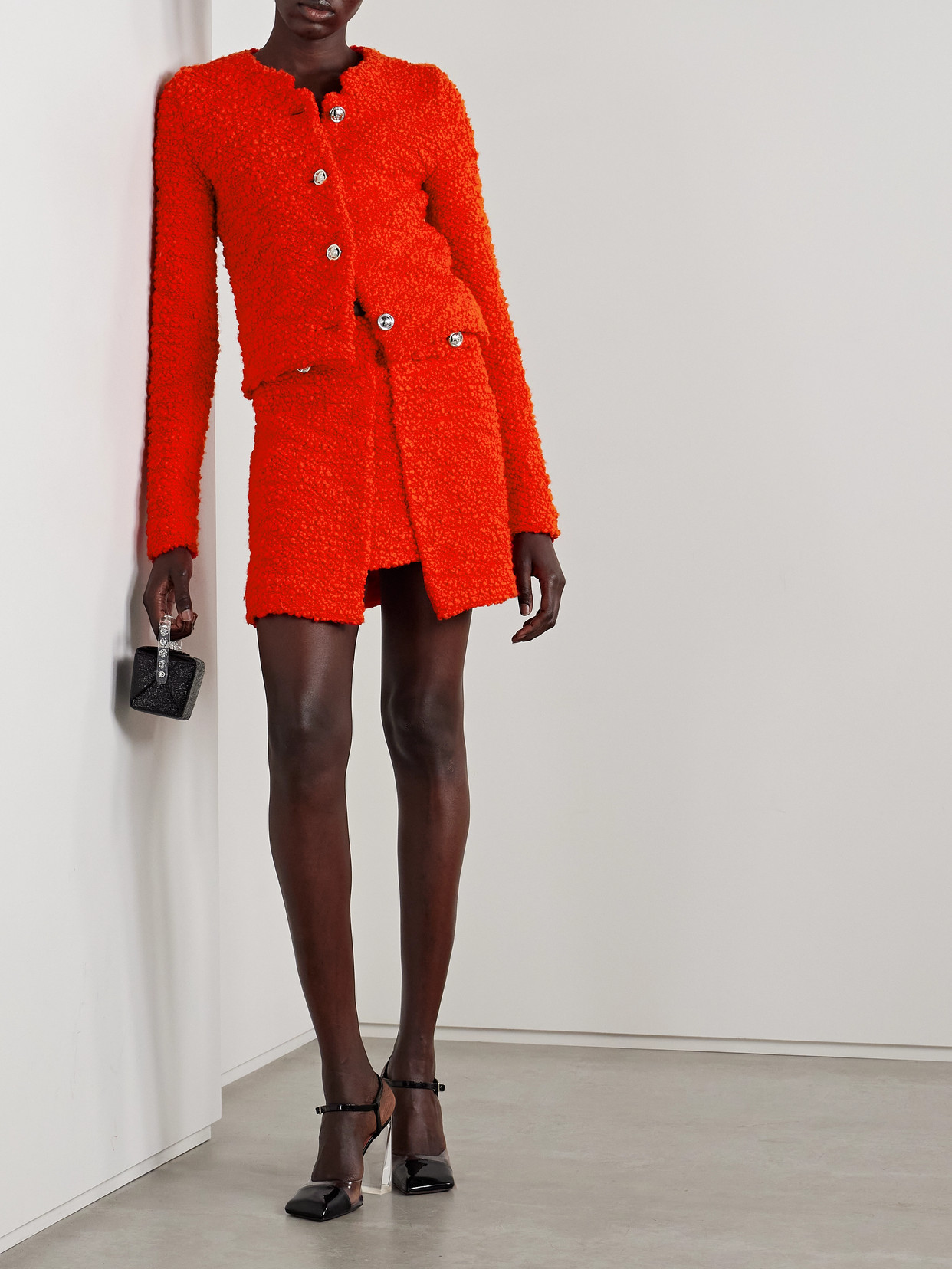 Layered Wool-Blend Tweed Mini