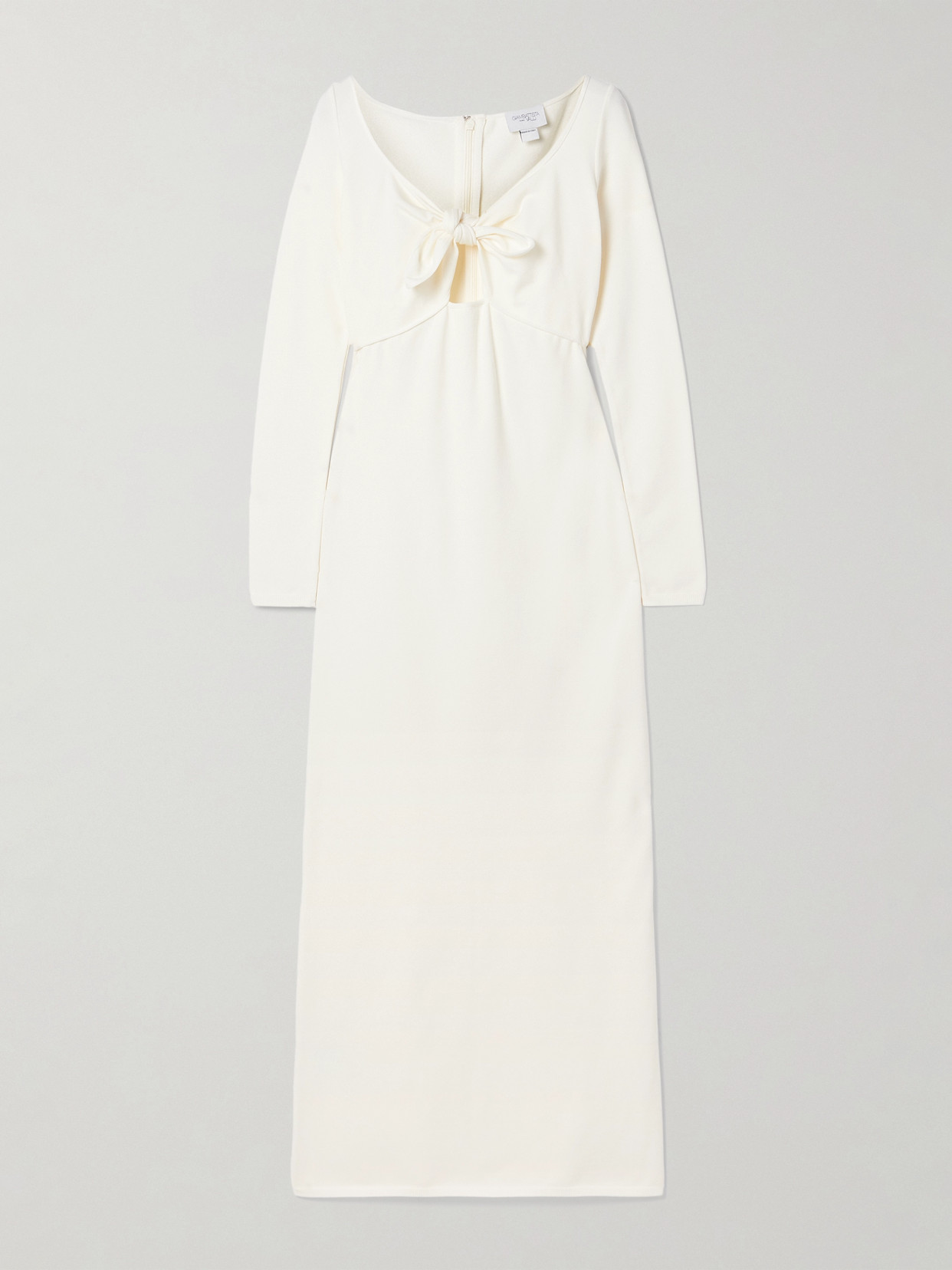 Giambattista Valli - Tie-front Cutout Stretch-knit Maxi Dress - Ivory