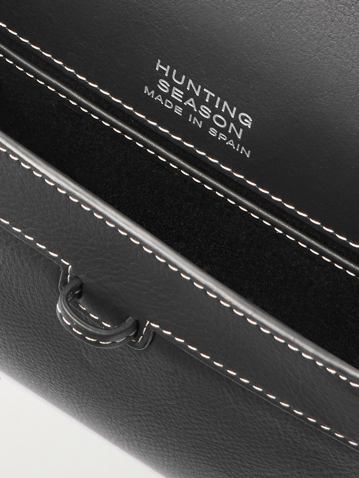 Hunting Season Leather Clutch In Black