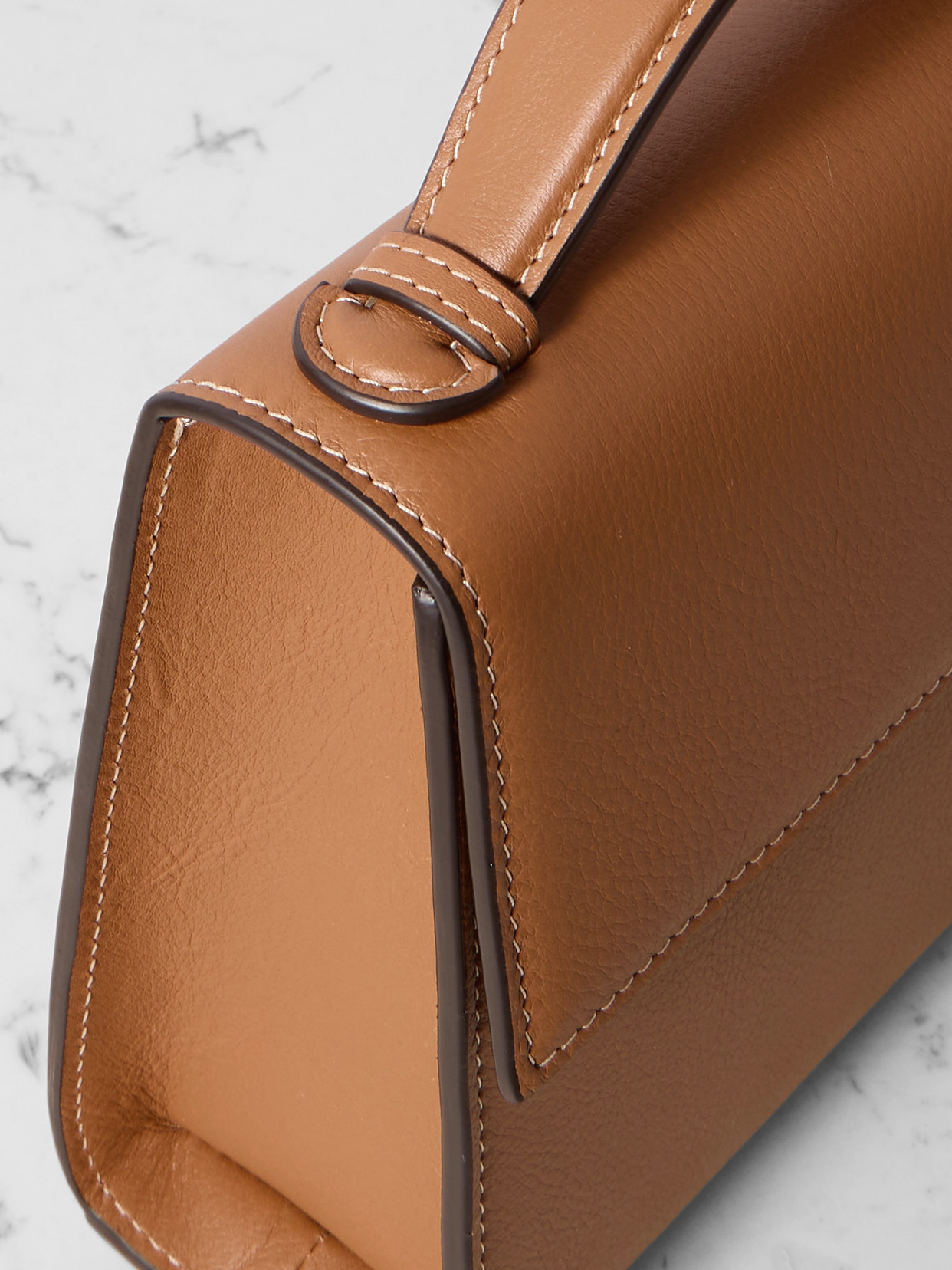 Hunting Season Small Leather Tote In Brown