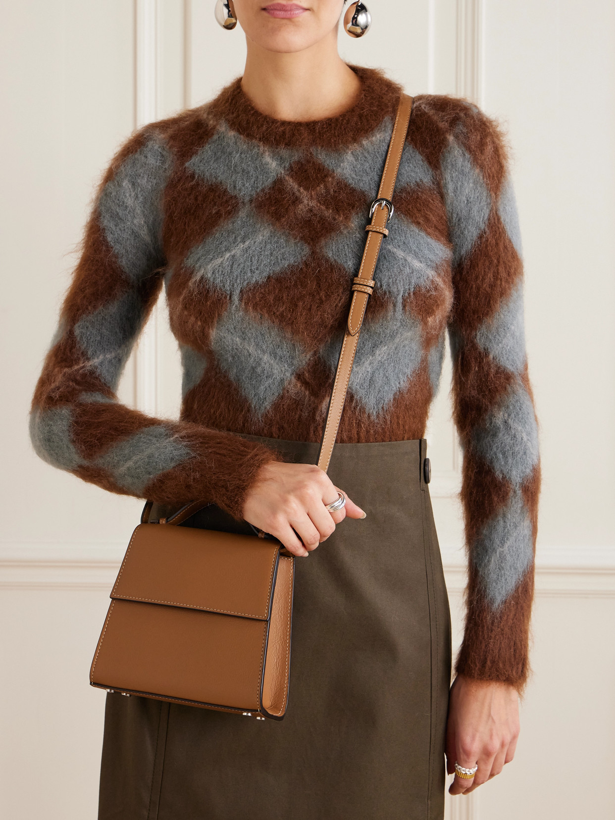 Hunting Season Small Leather Tote In Brown