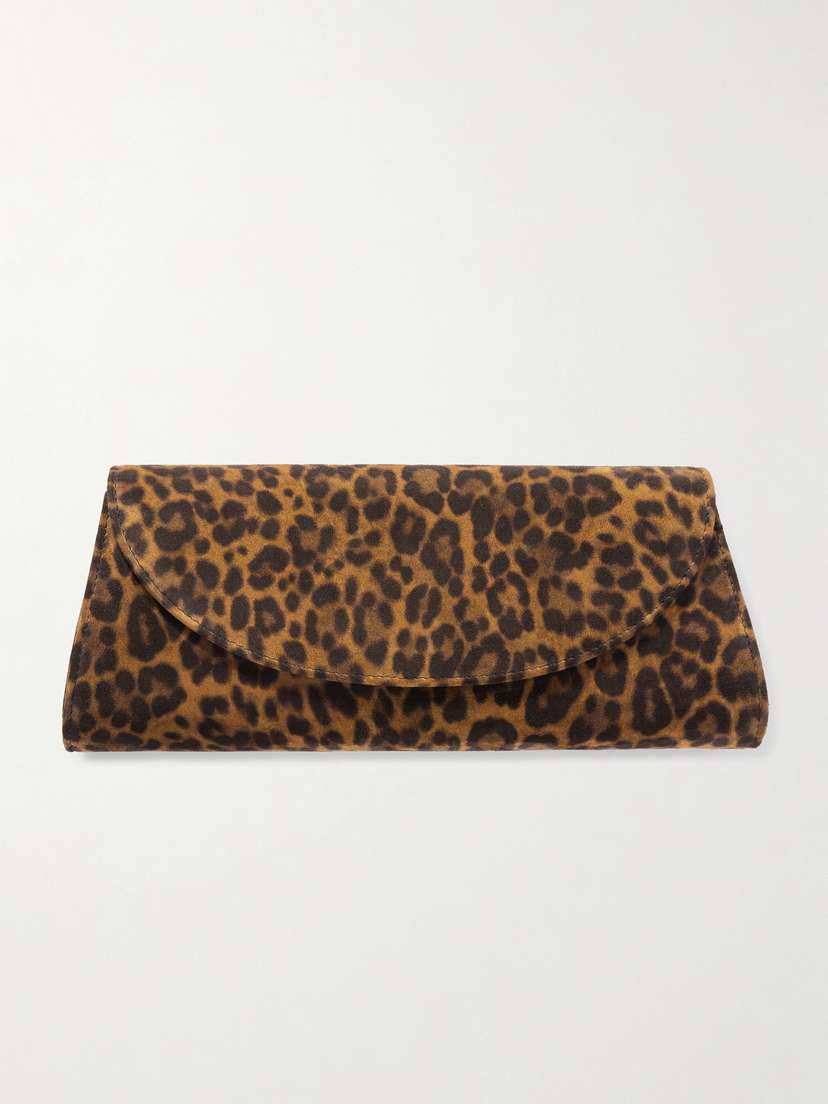 Hunting Season Opera Leopard-print Suede Clutch