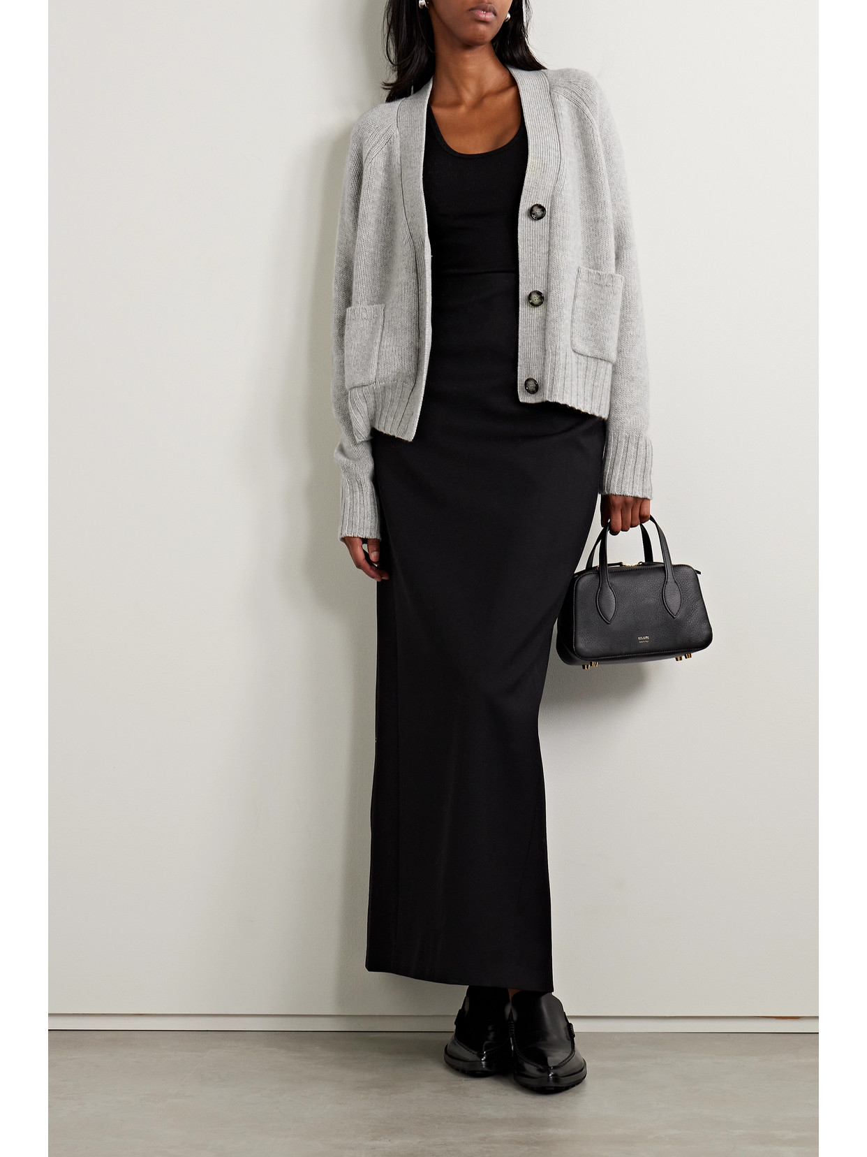 Allude + Net Sustain Wool And Cashmere-blend Cardigan In Gray