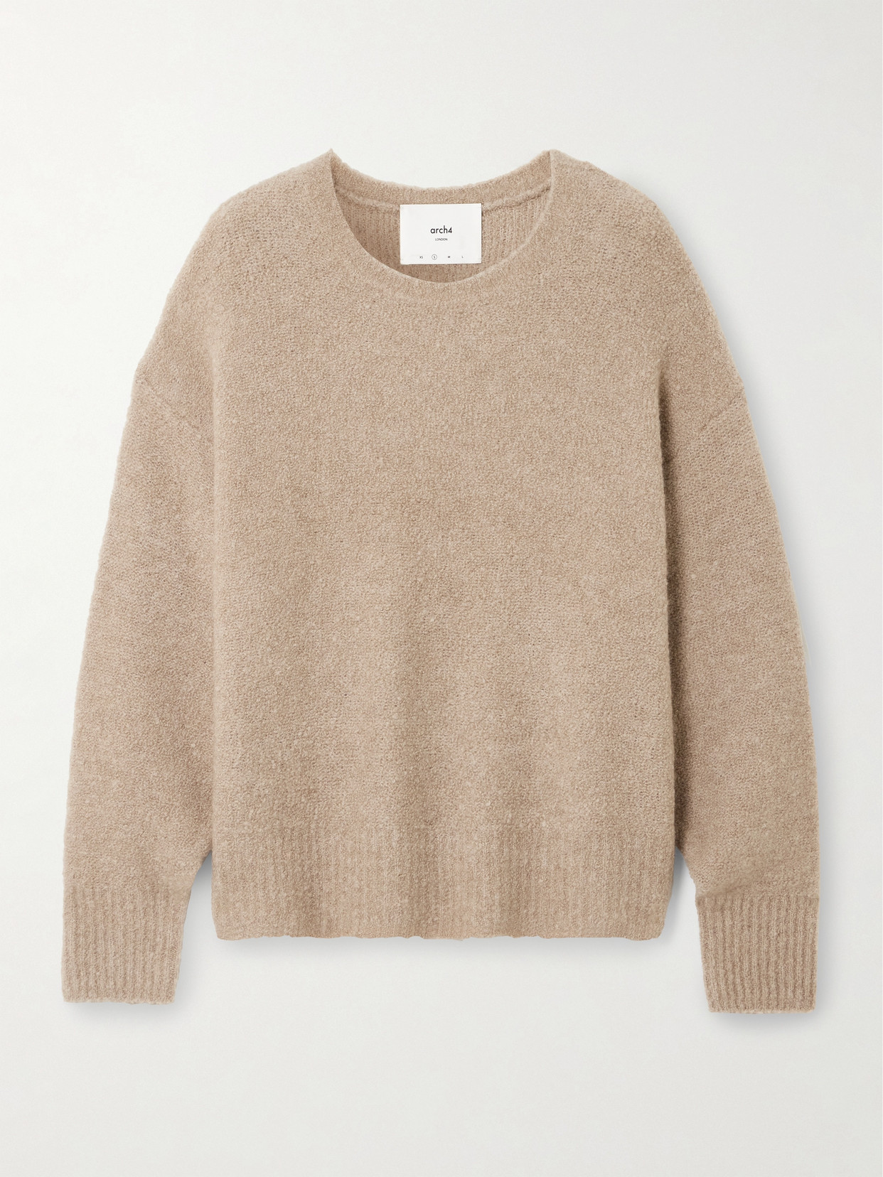 Arch4 Iman Cashmere-blend Bouclé-knit Sweater In Brown