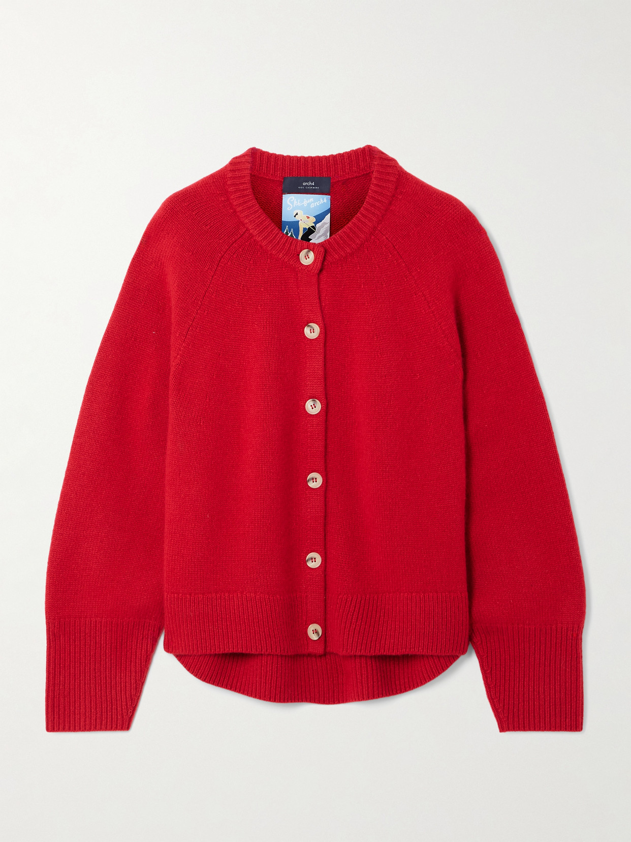 Arch4 - Belgravia Cashmere Cardigan - Red