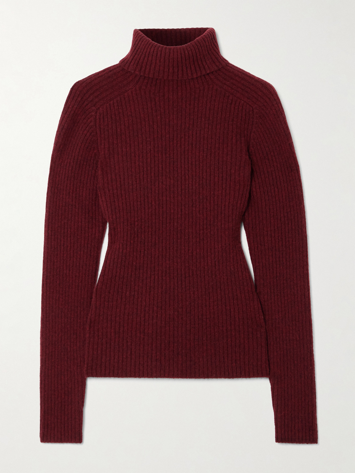 Arch4 - Ribbed Cashmere Turtleneck Sweater - Burgundy