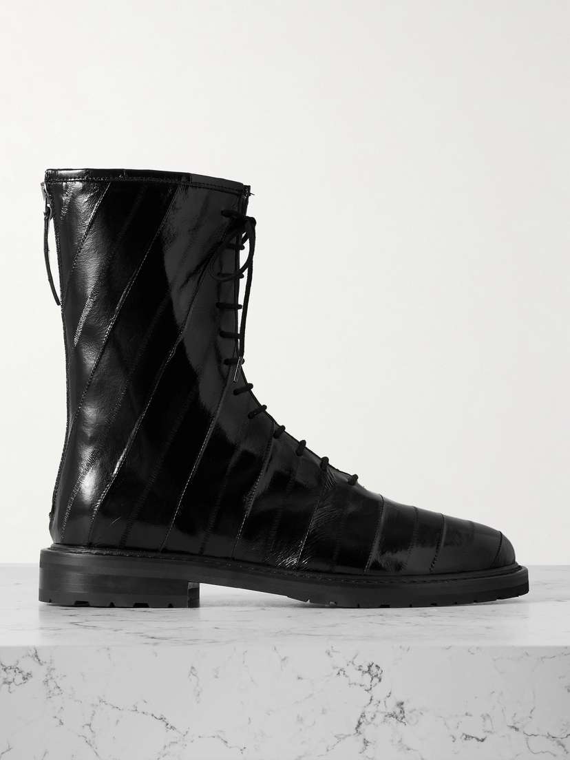 LEGRES 05 Paneled Eel Ankle Boots