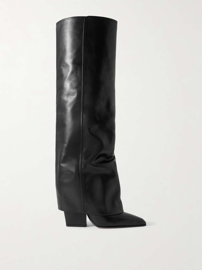 Paris Texas Jane Folded Leather Knee Boots