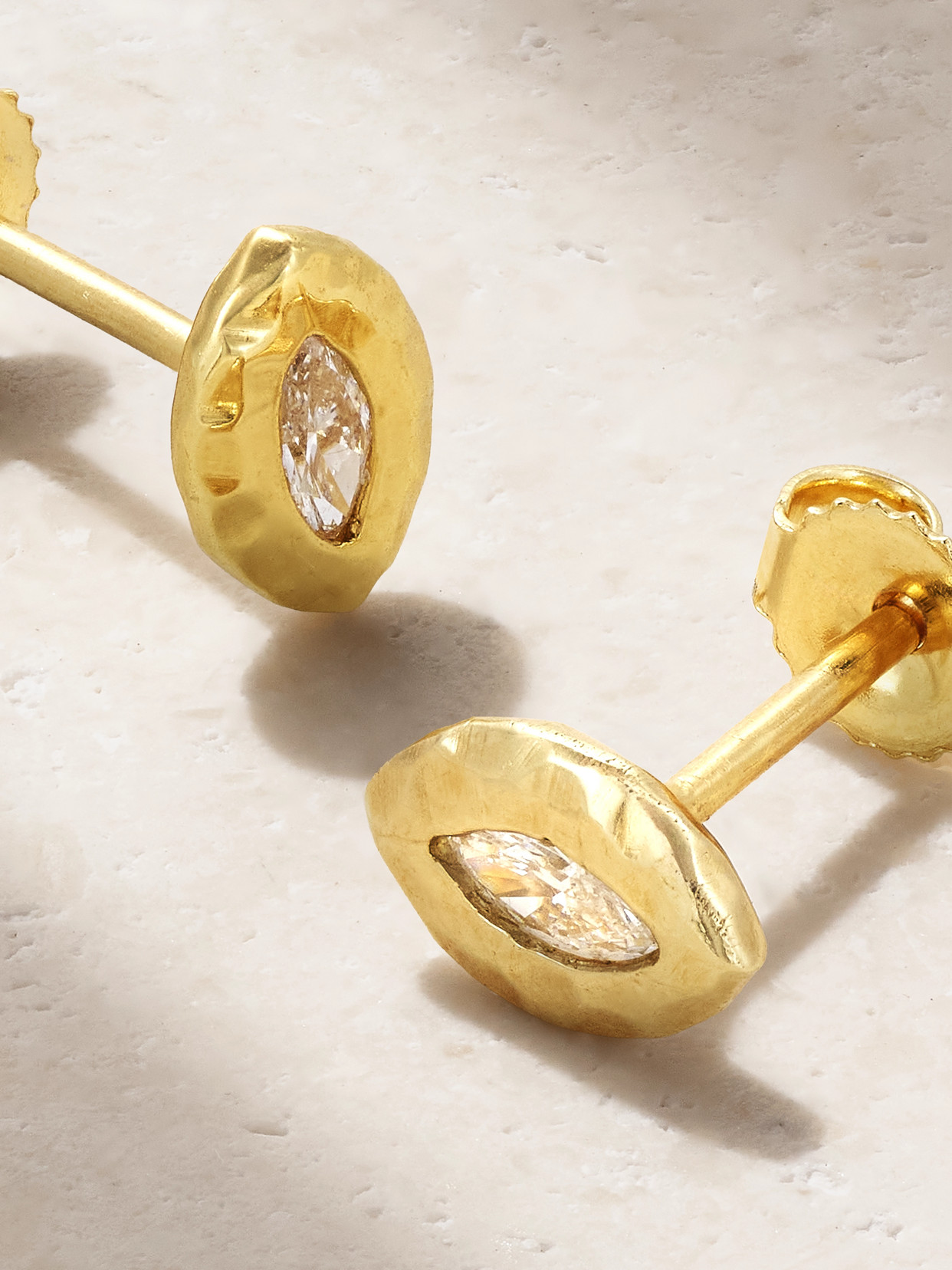 Octavia Elizabeth Nesting Gem 18-karat Recycled Gold Diamond Earrings In Gold