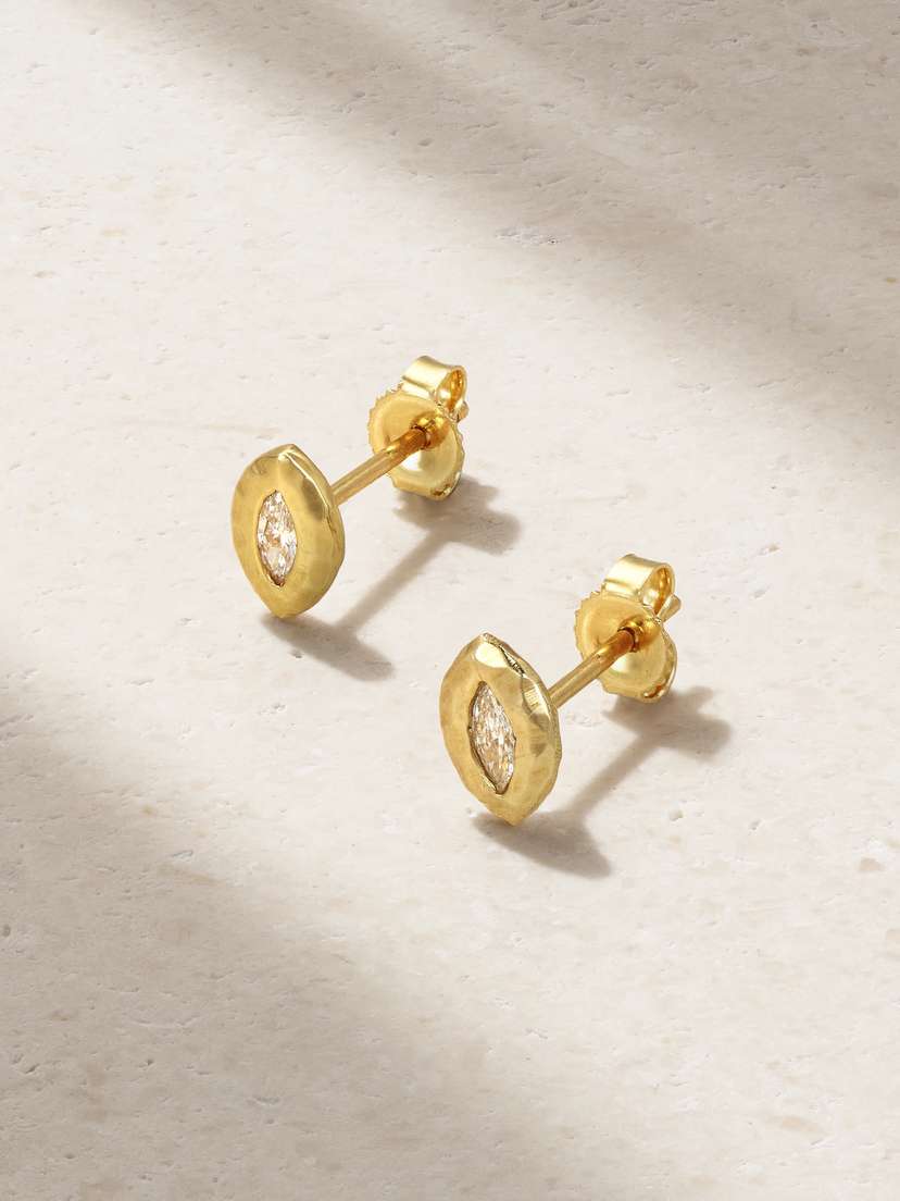 Octavia Elizabeth Nesting Gem 18-karat Recycled Gold Diamond Earrings