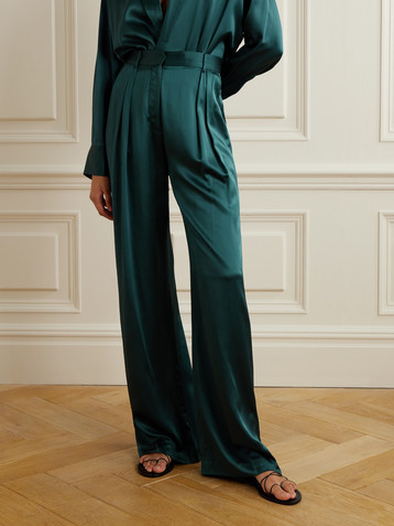 Michael Lo Sordo Boy silk-satin wide-leg pants