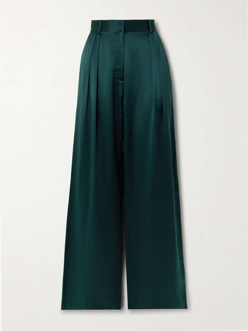 Michael Lo Sordo Boy Silk-satin Wide-leg Pants