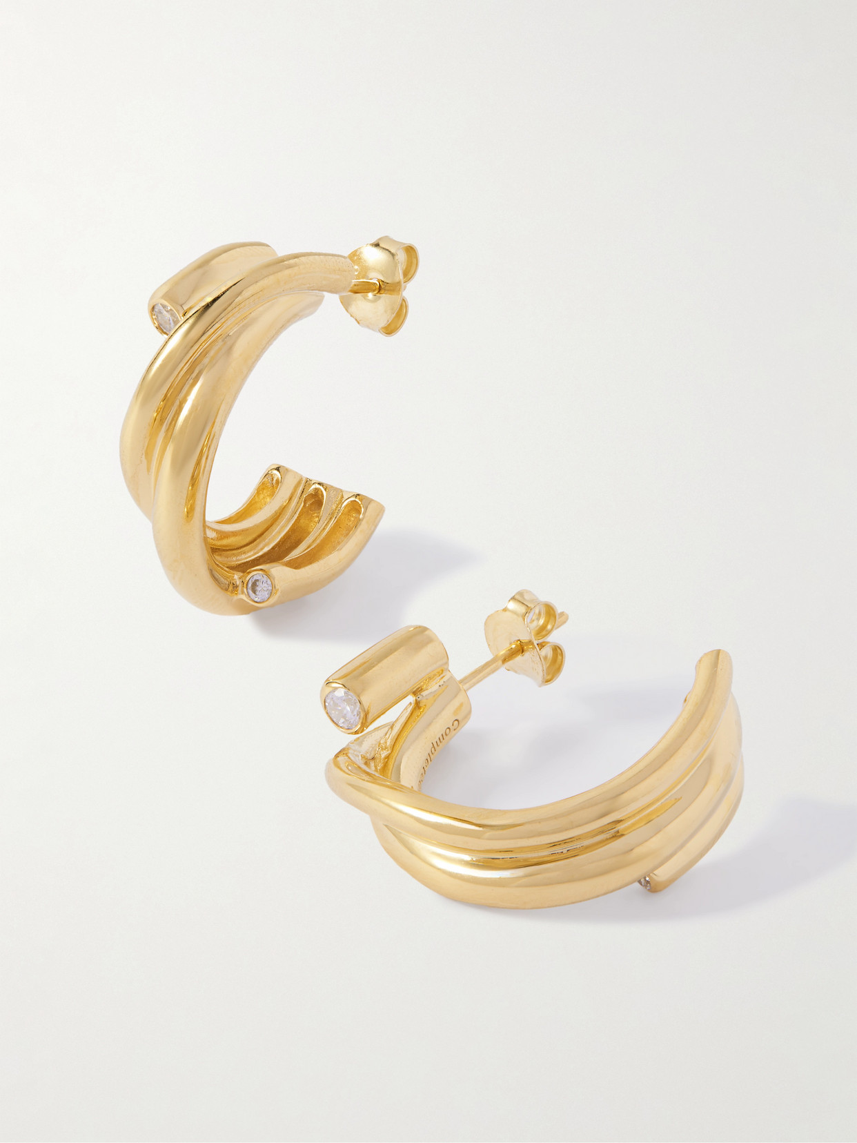 Completedworks - Recycled Gold Vermeil Cubic Zirconia Earrings - One size