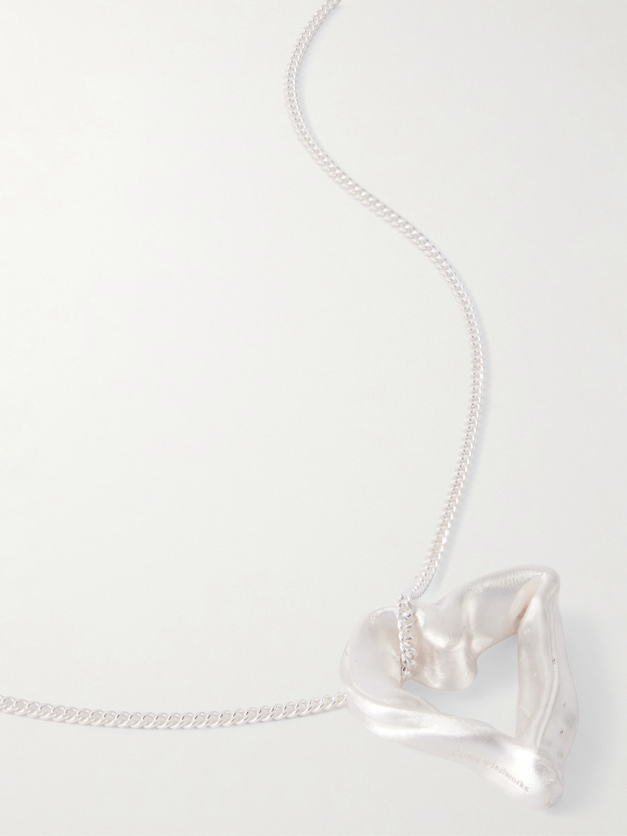 Completedworks The Heart Is Not A Metaphor Silver Necklace In Silver