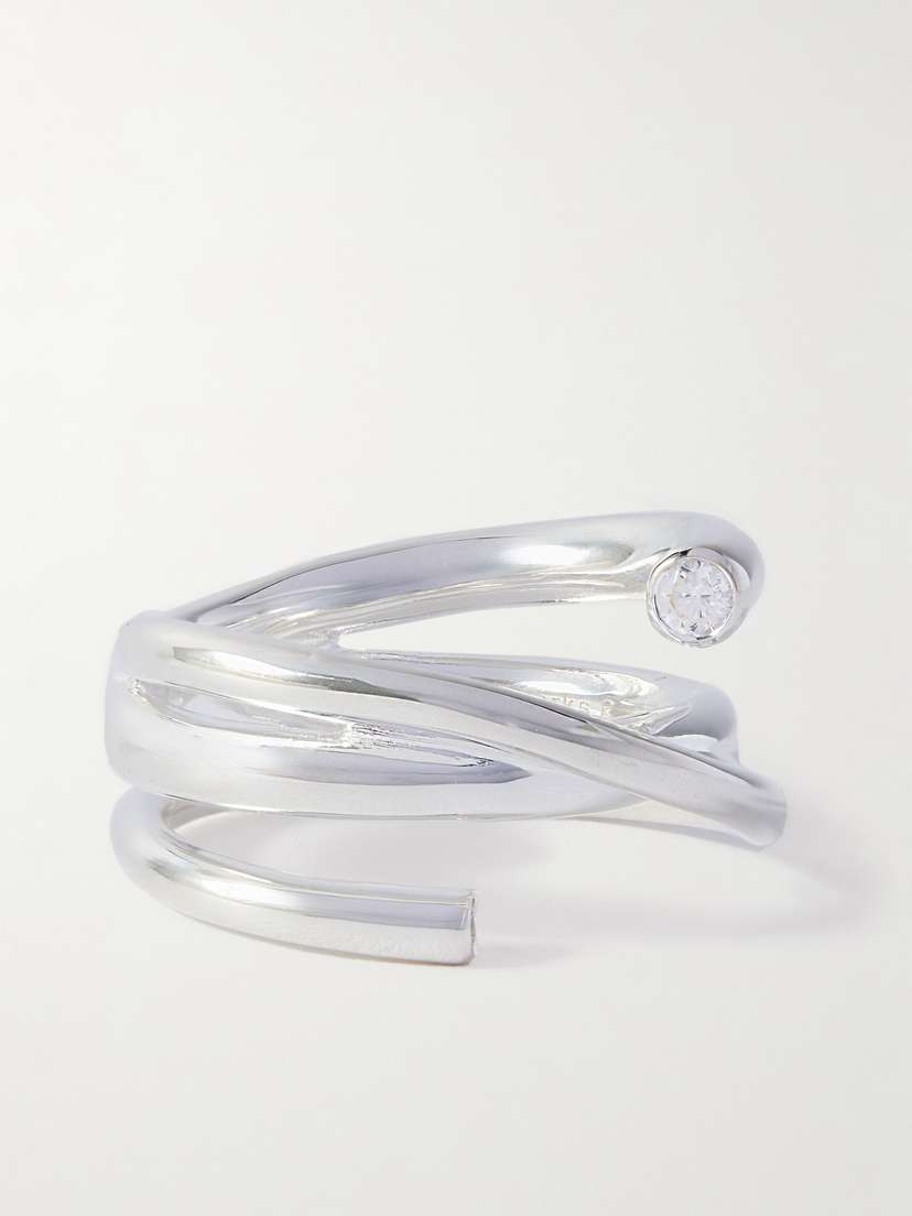 Completedworks plated Recycled Silver Cubic Zirconia Ring