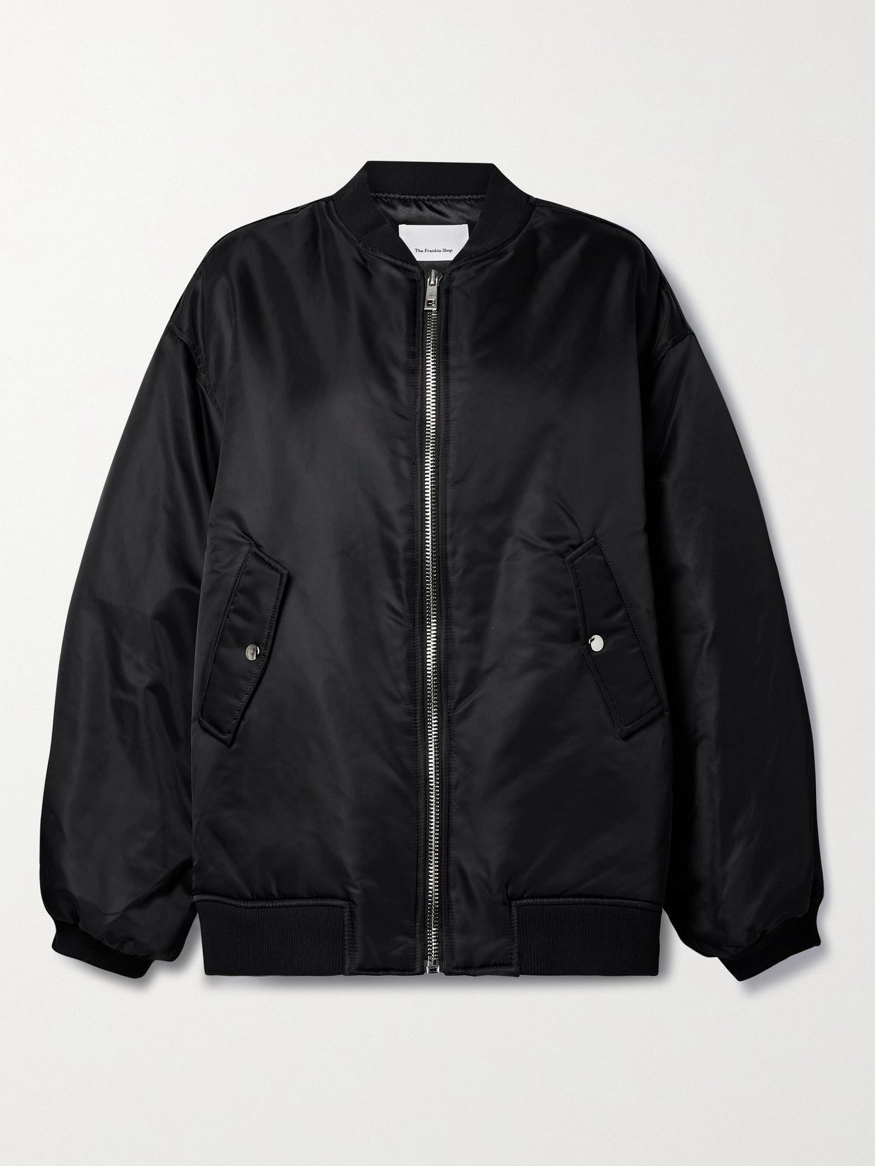 The Frankie Shop Astra Shell Bomber Jacket In Black