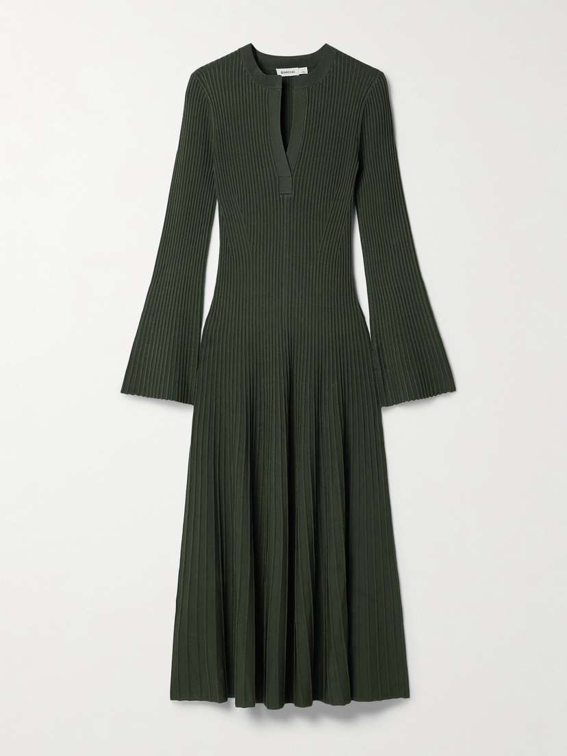 Simkhai Genna Ribbed-knit Midi Dress - x large