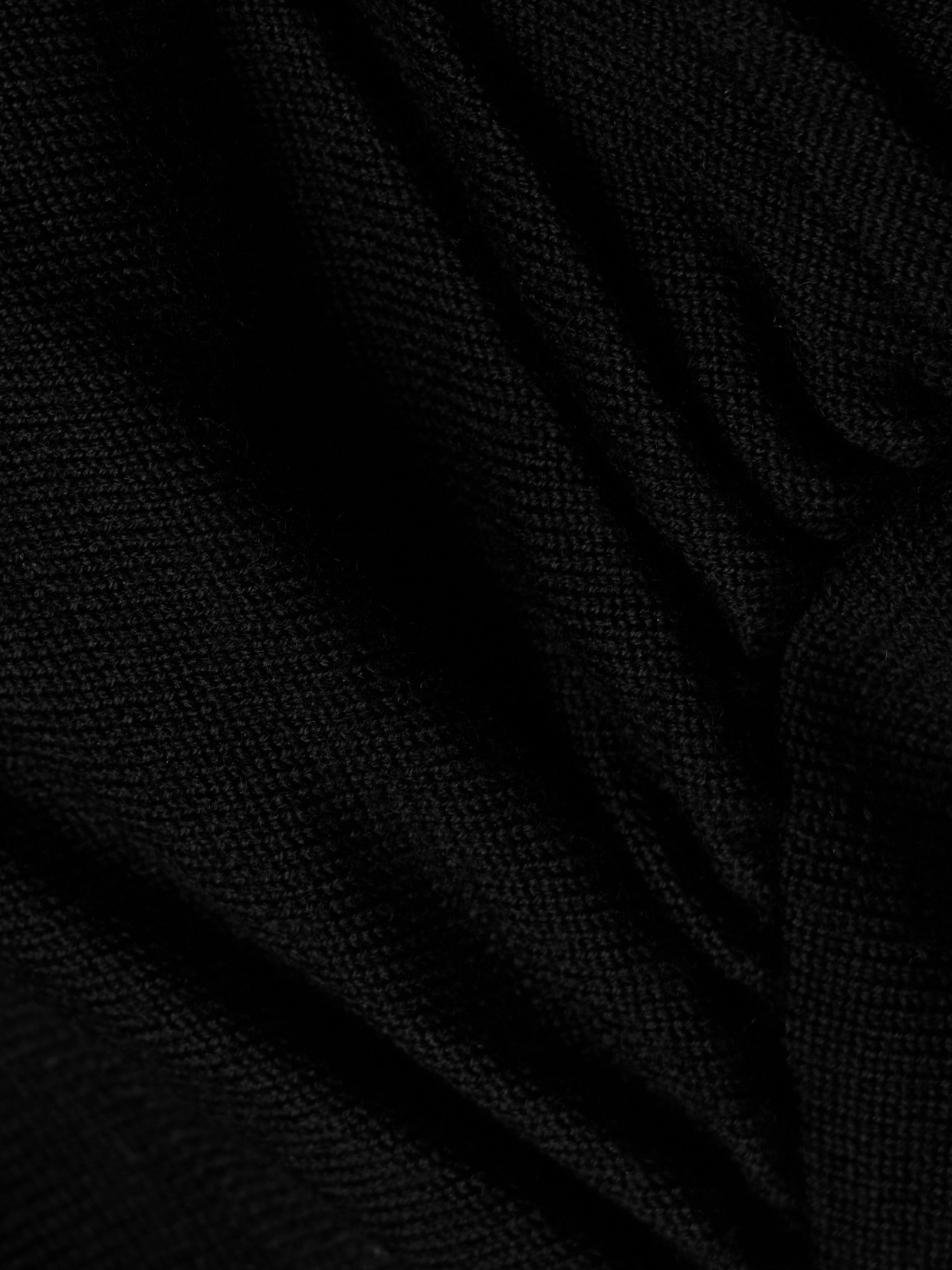 Simkhai Riley Cropped Wrap-effect Merino Wool Hoodie In Black
