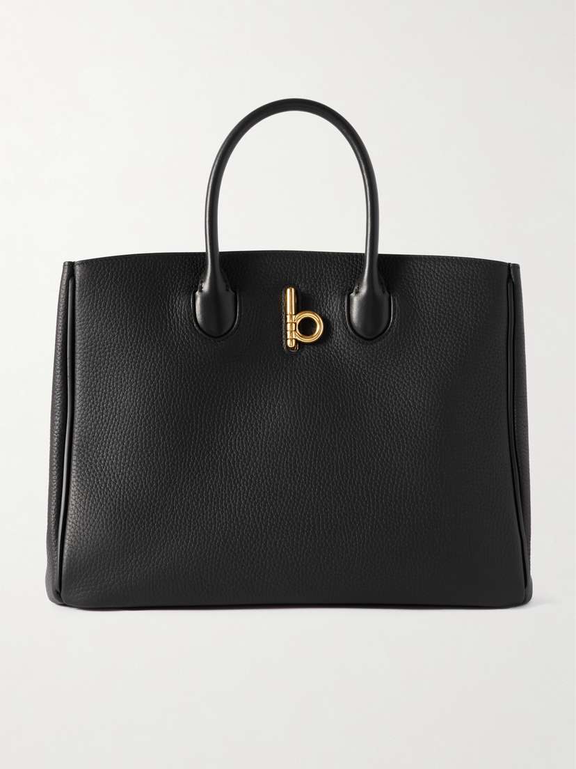 Burberry Small Textured-leather Tote