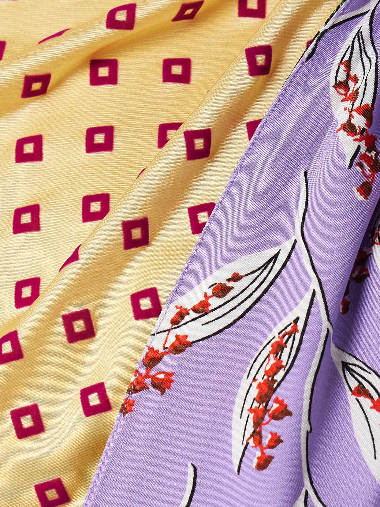 Rabanne Draped Flocked Printed Satin Shawl In Orange