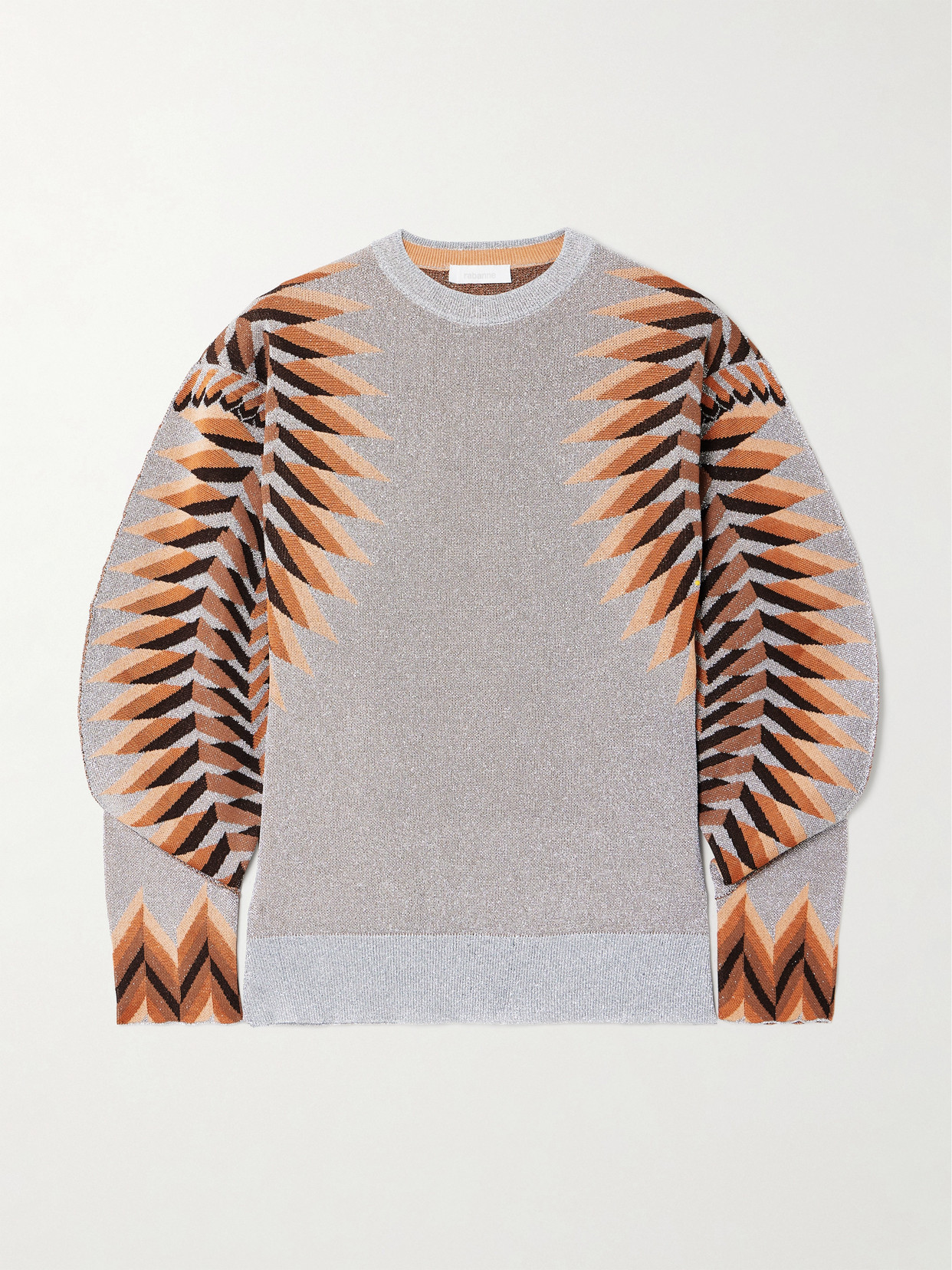 Rabanne - Metallic Jacquard-knit Sweater - Silver
