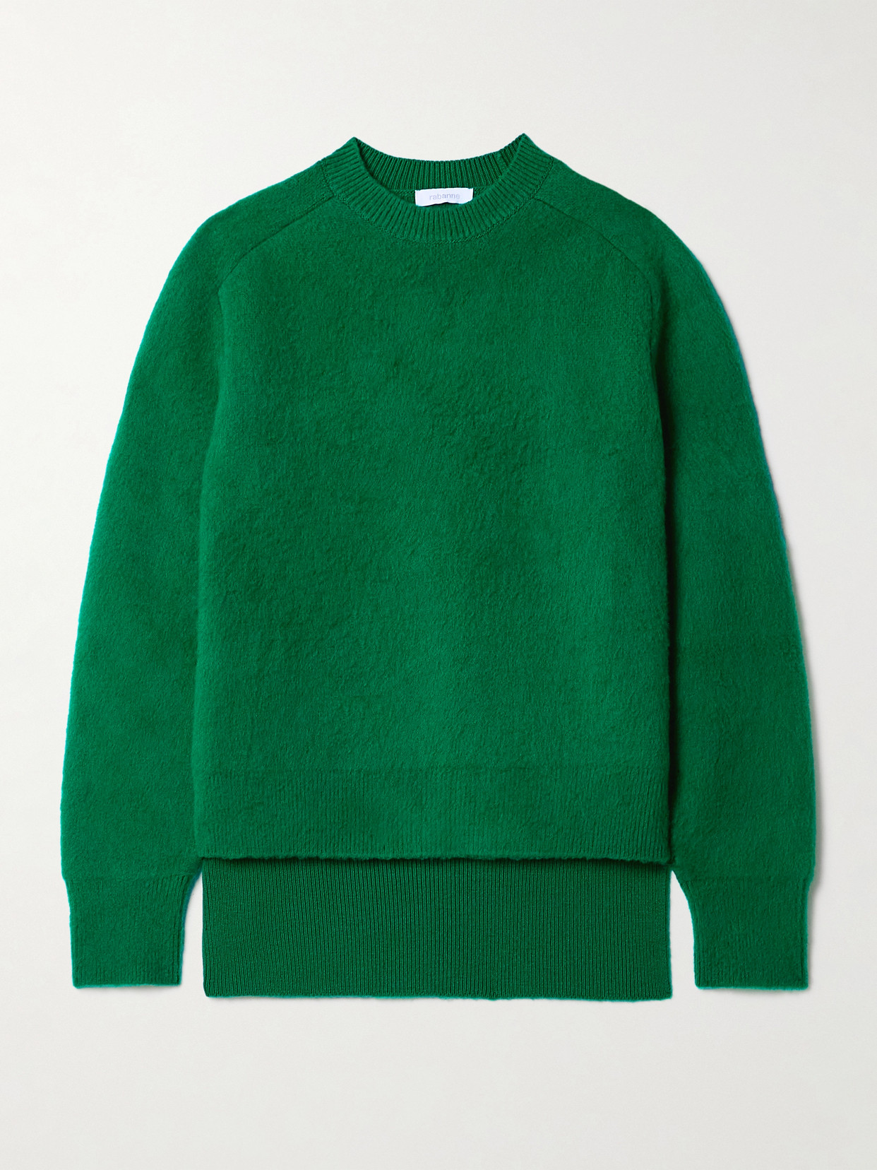RABANNE - Chain-embellished Brushed-wool Sweater - Green