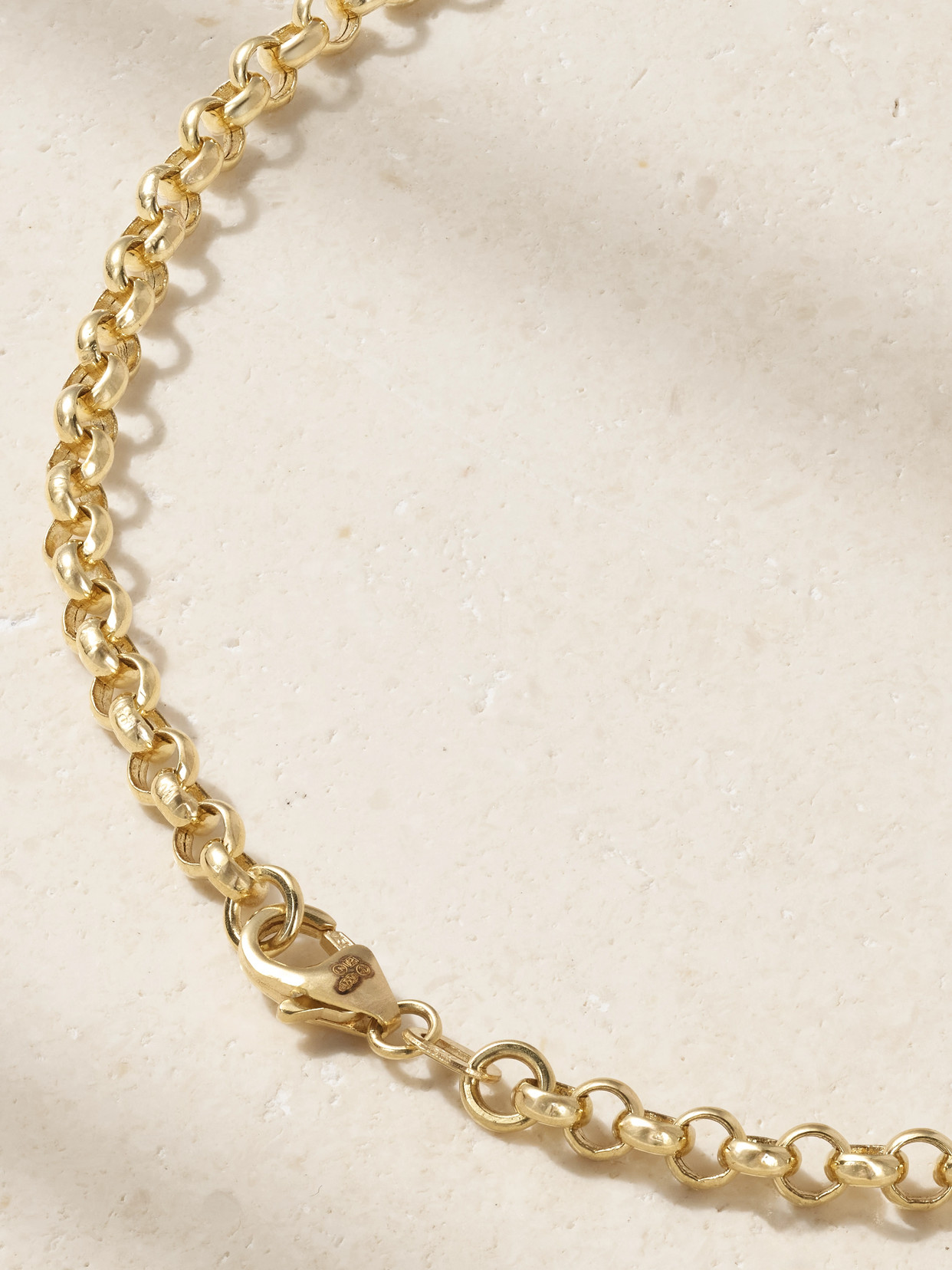 L'atelier Nawbar Circus Moon Big 18-karat Gold Multi-stone Necklace In Blue