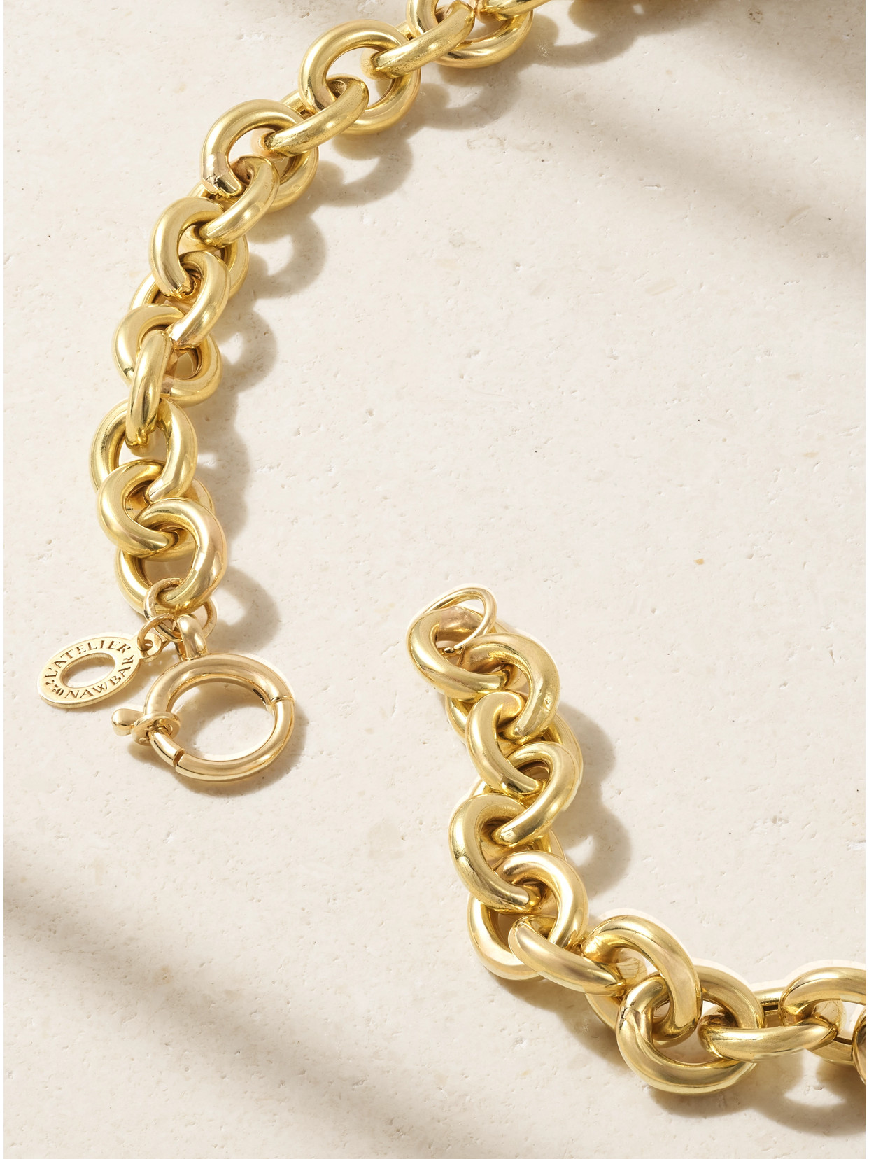 L'atelier Nawbar Tuxedo Mask 18-karat Gold Diamond Necklace In Gold