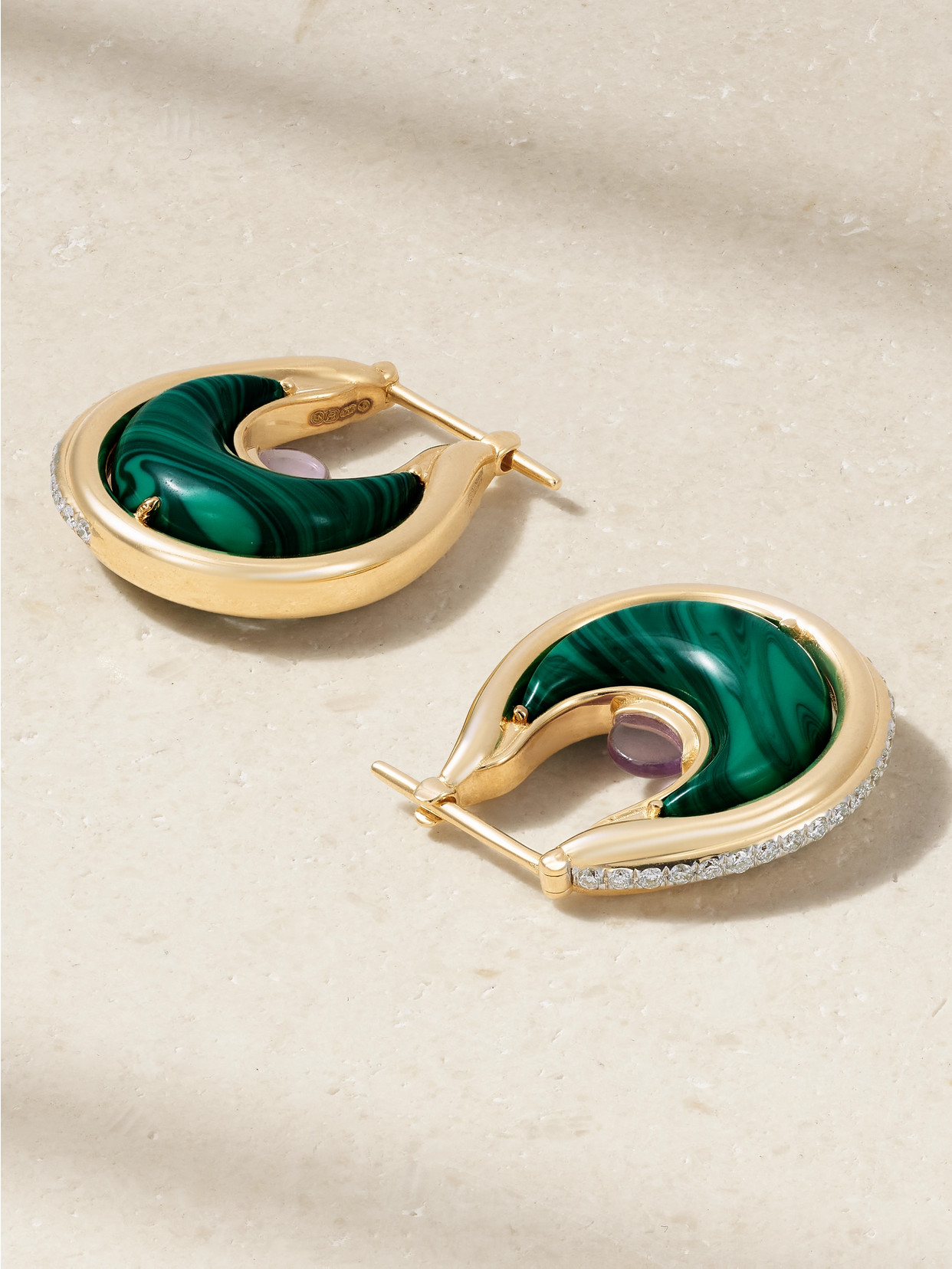 L'atelier Nawbar Diana Big 18-karat Gold Multi-stone Earrings In Gold