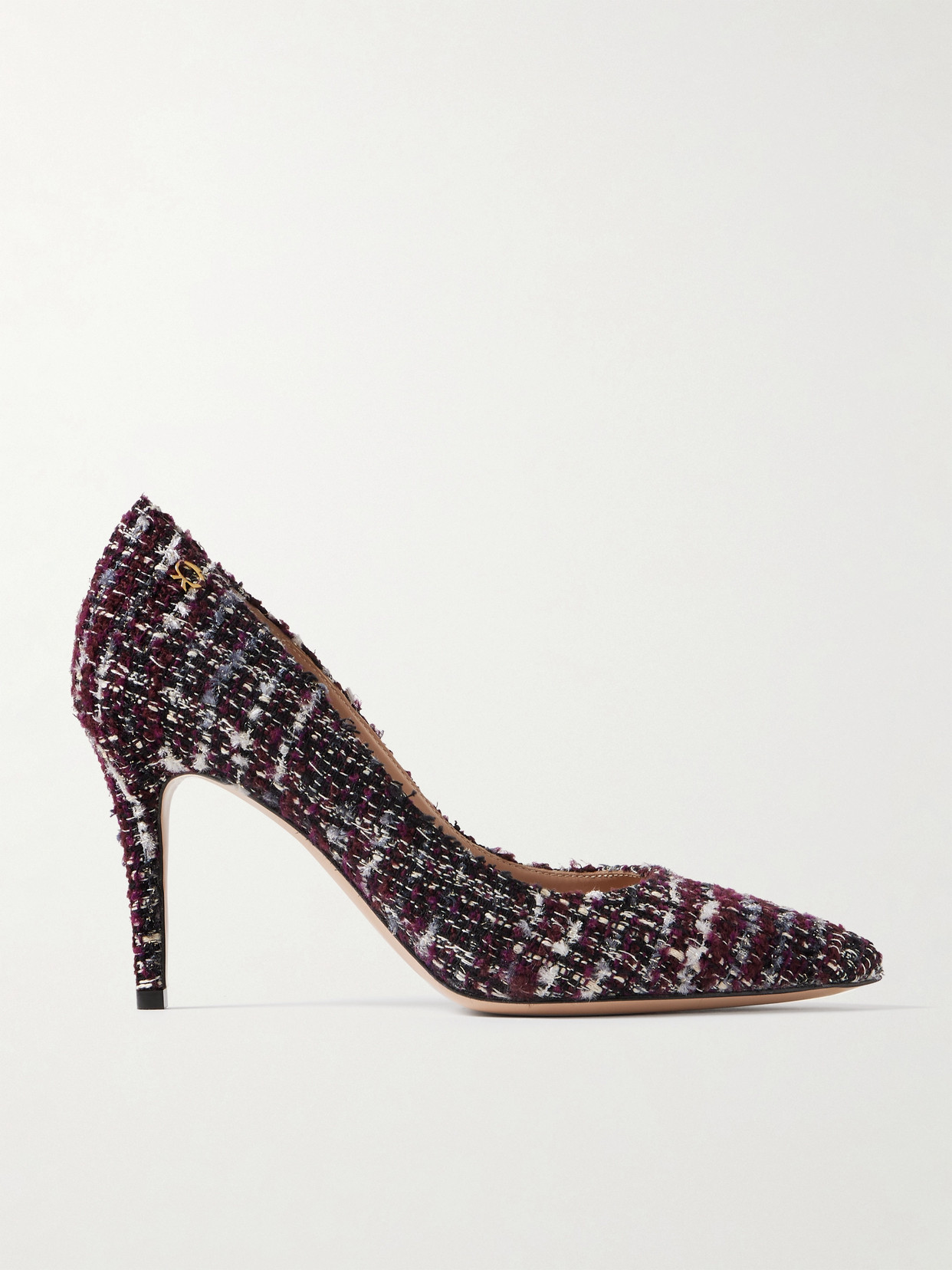 Gianvito Rossi - 85 Tweed Pumps - Burgundy