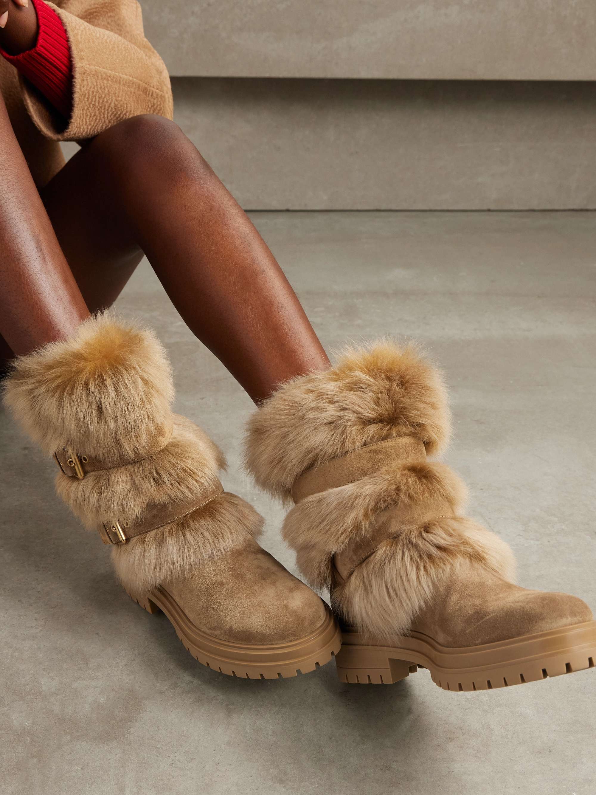 Gianvito rossi fur boots deals