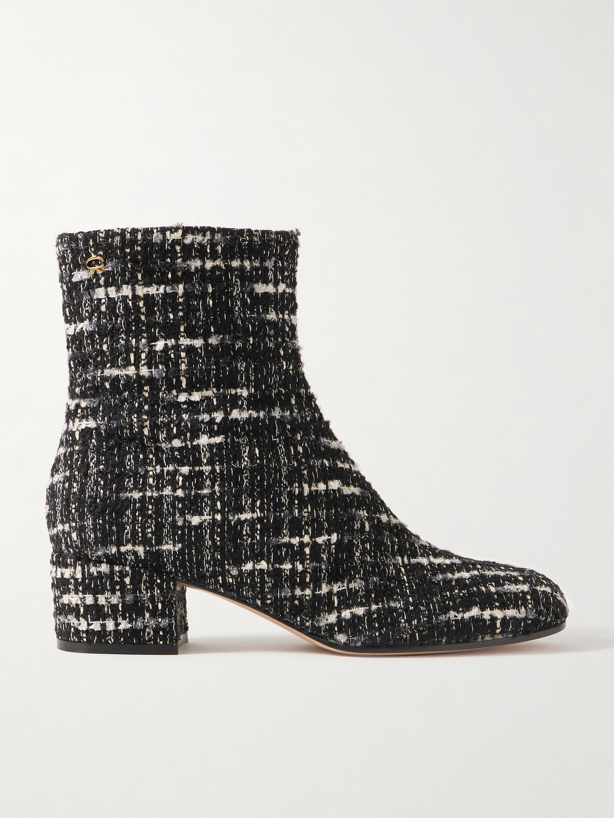 Gianvito Rossi Joelle 45 Tweed Ankle Boots In Multi